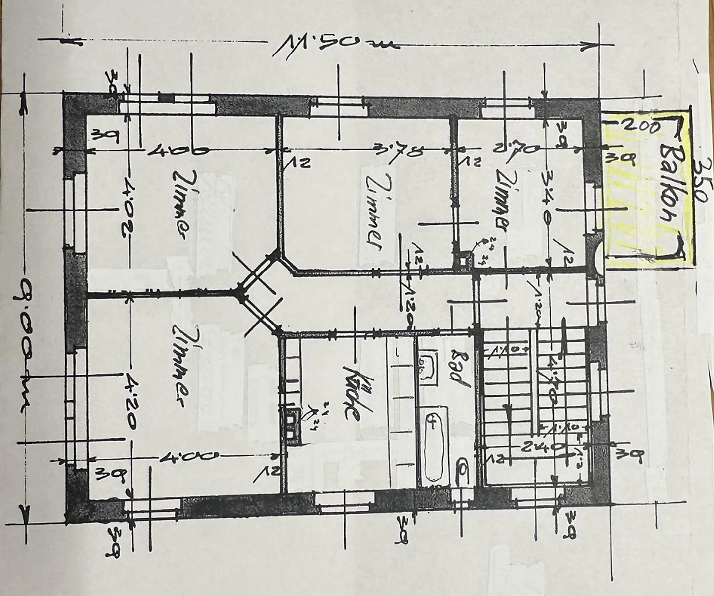 Friendly, well-lit 4-room apartment with a beautiful balcony - Photo 6 of 6