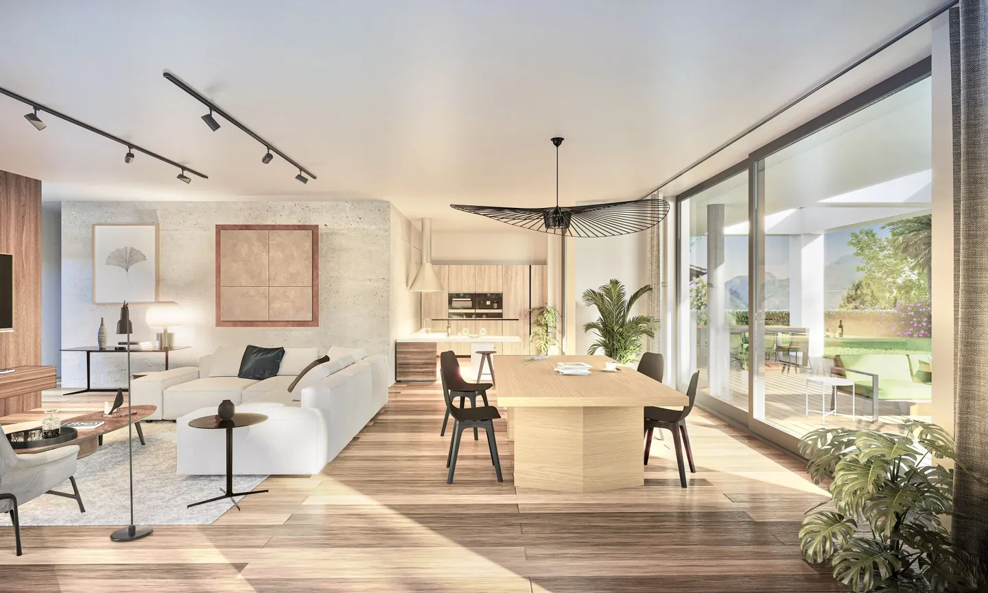 Gentilino, Collina d'Oro: Exklusive Design-Wohnung mit großer Terrasse, nahe TASIS, 4.5 Zimmer - Foto 2 von 7