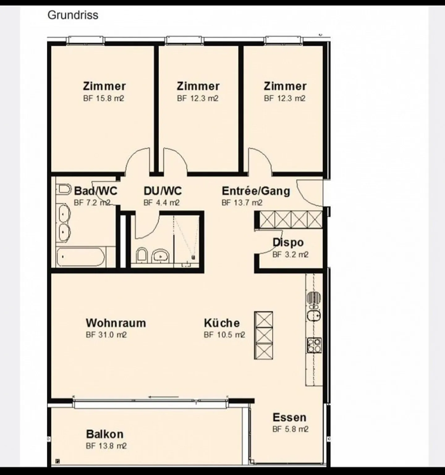 Bel appartement de 4 1/2 pièces - Photo 6 sur 6