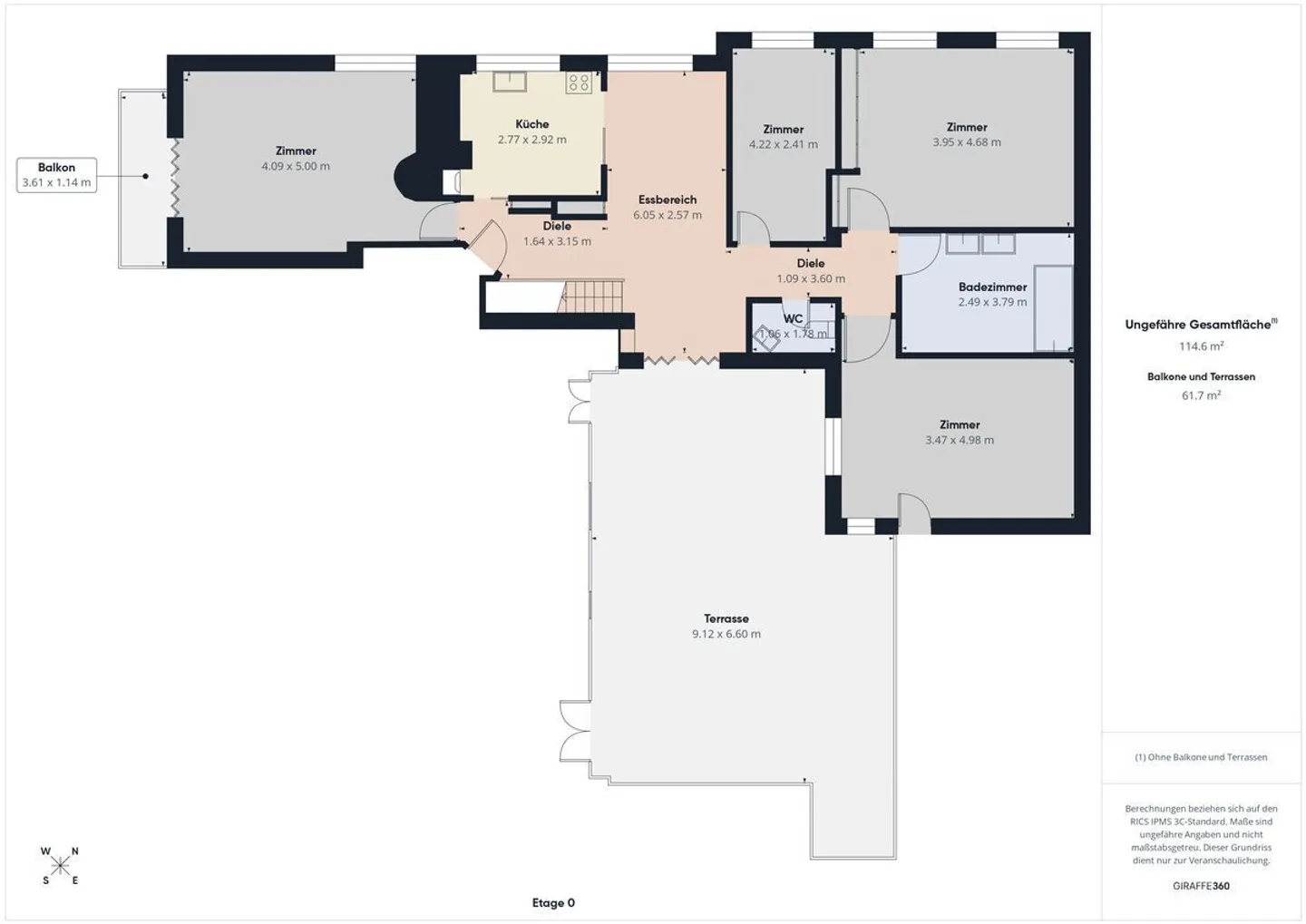 5.5-Room Maisonette in Prime Location with Communal Garden and Terrace - Photo 12 of 13