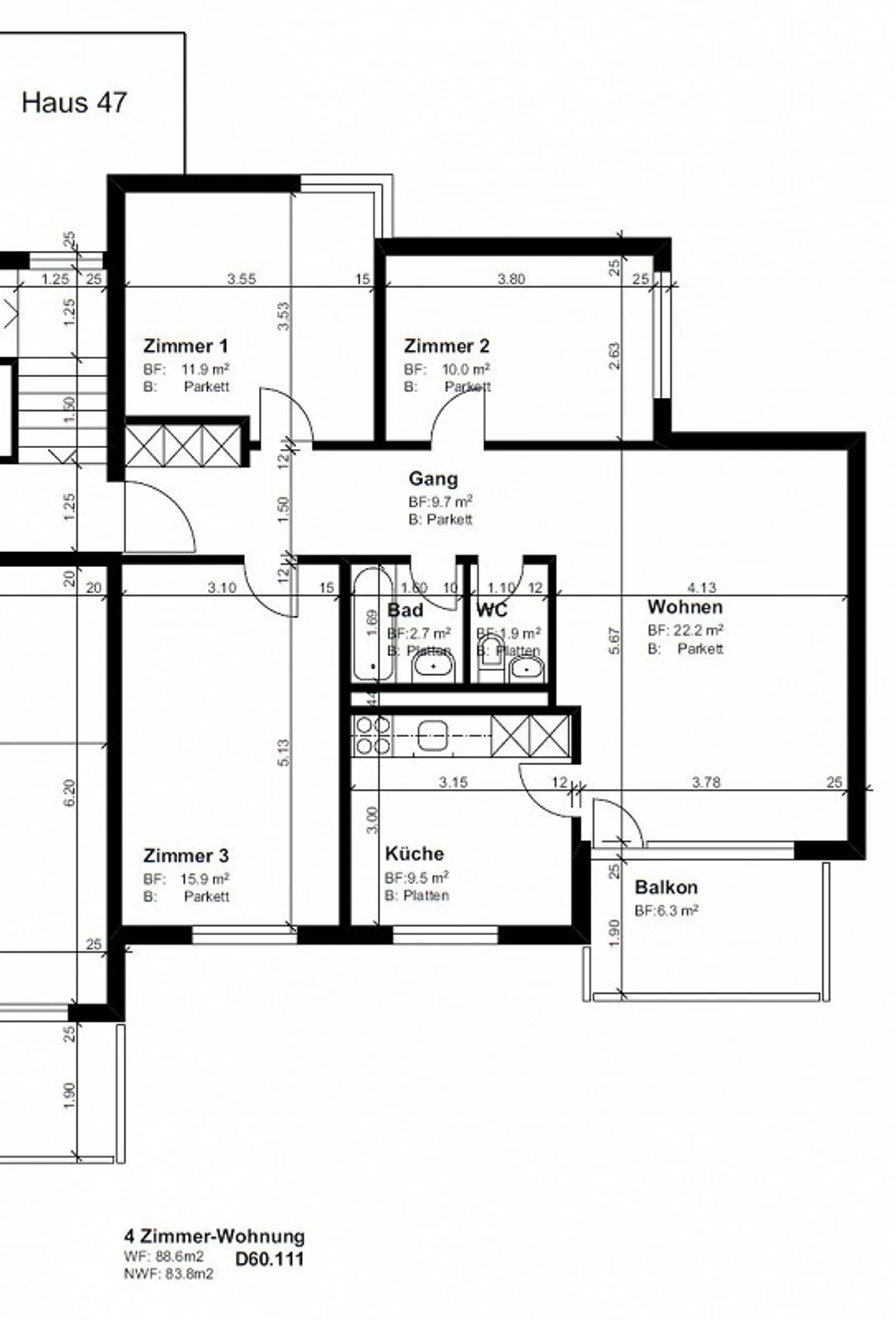 Appartement spacieux, fraîchement rénové de 4 pièces à louer ! - Photo 9 sur 9