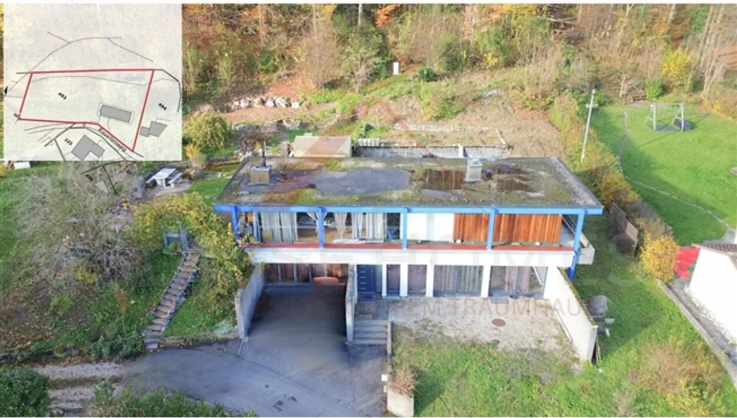 Terrain de construction unique à Oensingen - avec propriété existante et vues spectaculaires - Photo 1 sur 5