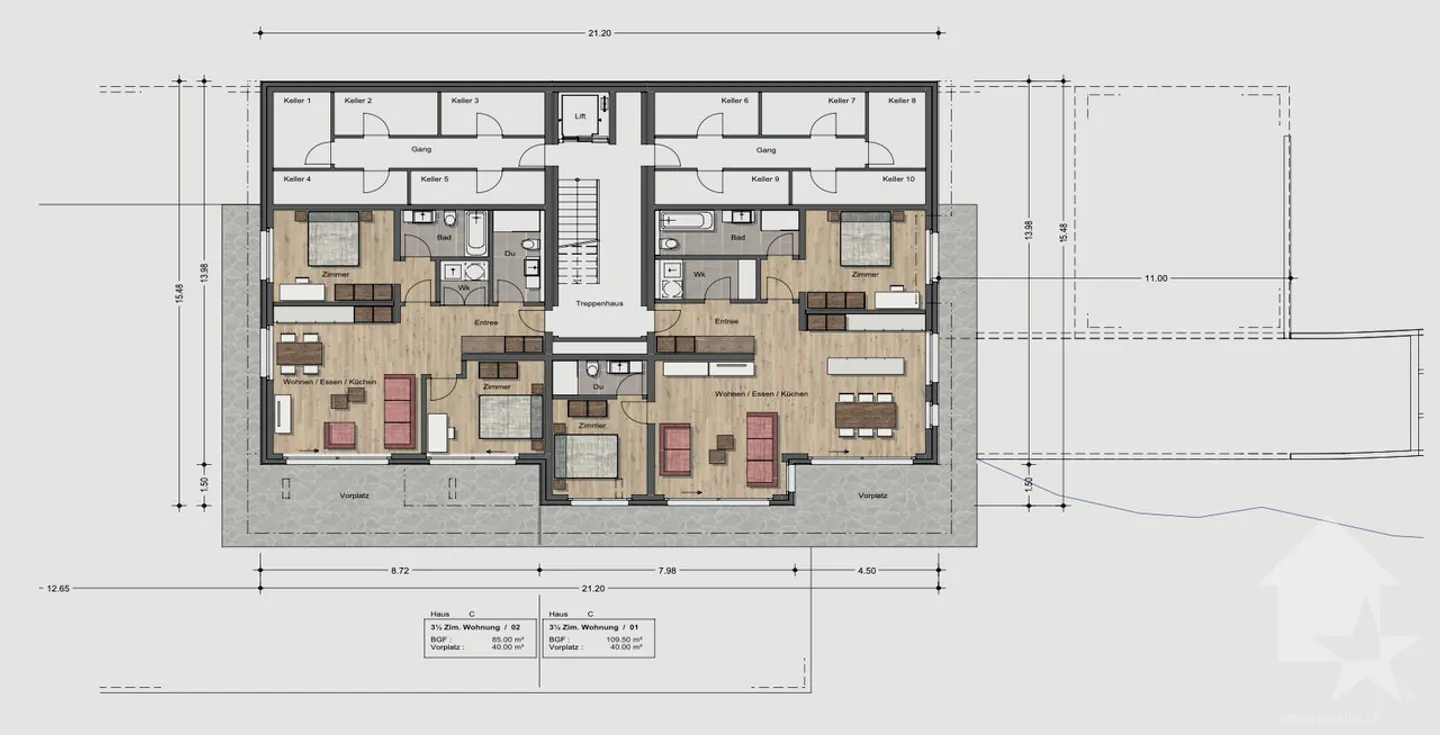 Nouveaux appartements résidentiels de 3,5 pièces - Photo 11 sur 13