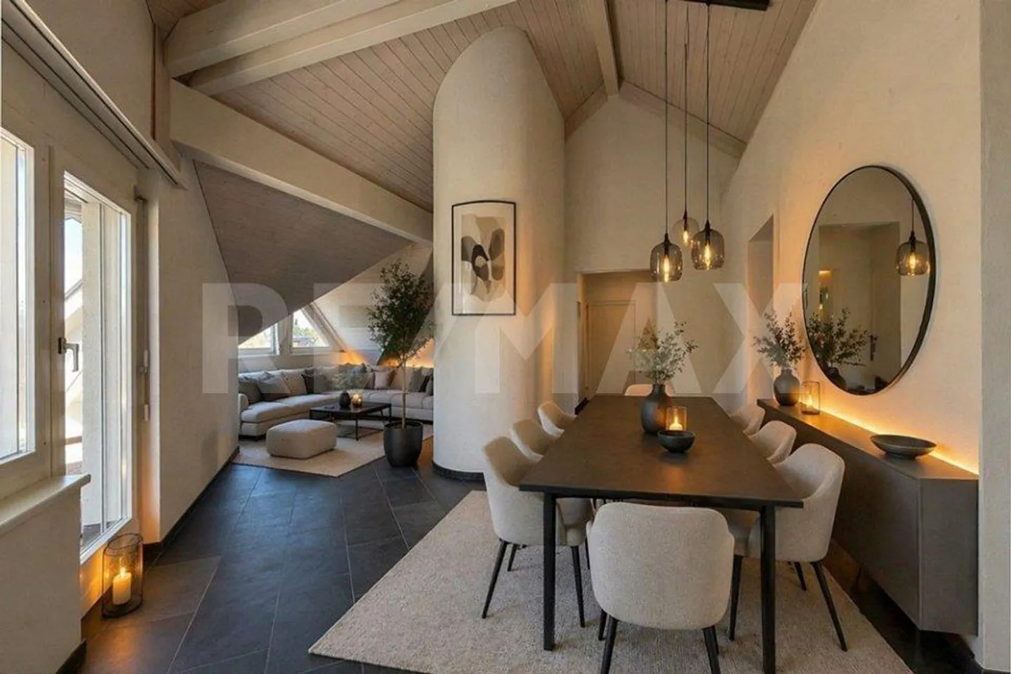Charming penthouse with fireplace and terrace in a quiet neighborhood - Photo 6 of 13