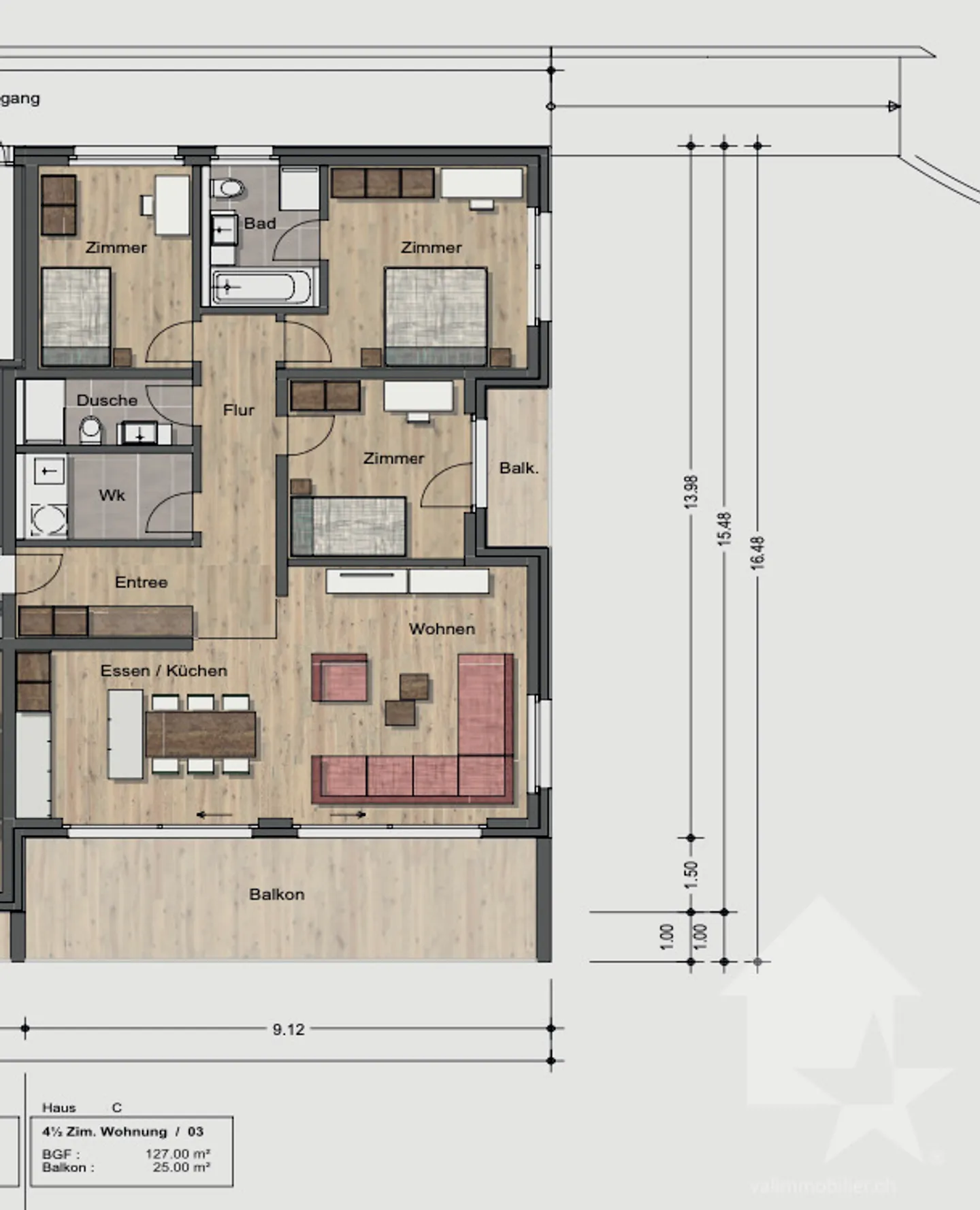 Neue Wohnappartements mit 4,5 Zimmern - Foto 10 von 13