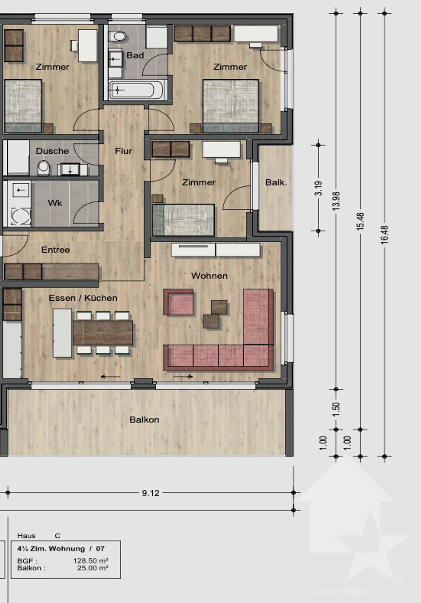 Neue Wohnappartements mit 4,5 Zimmern - Foto 12 von 13