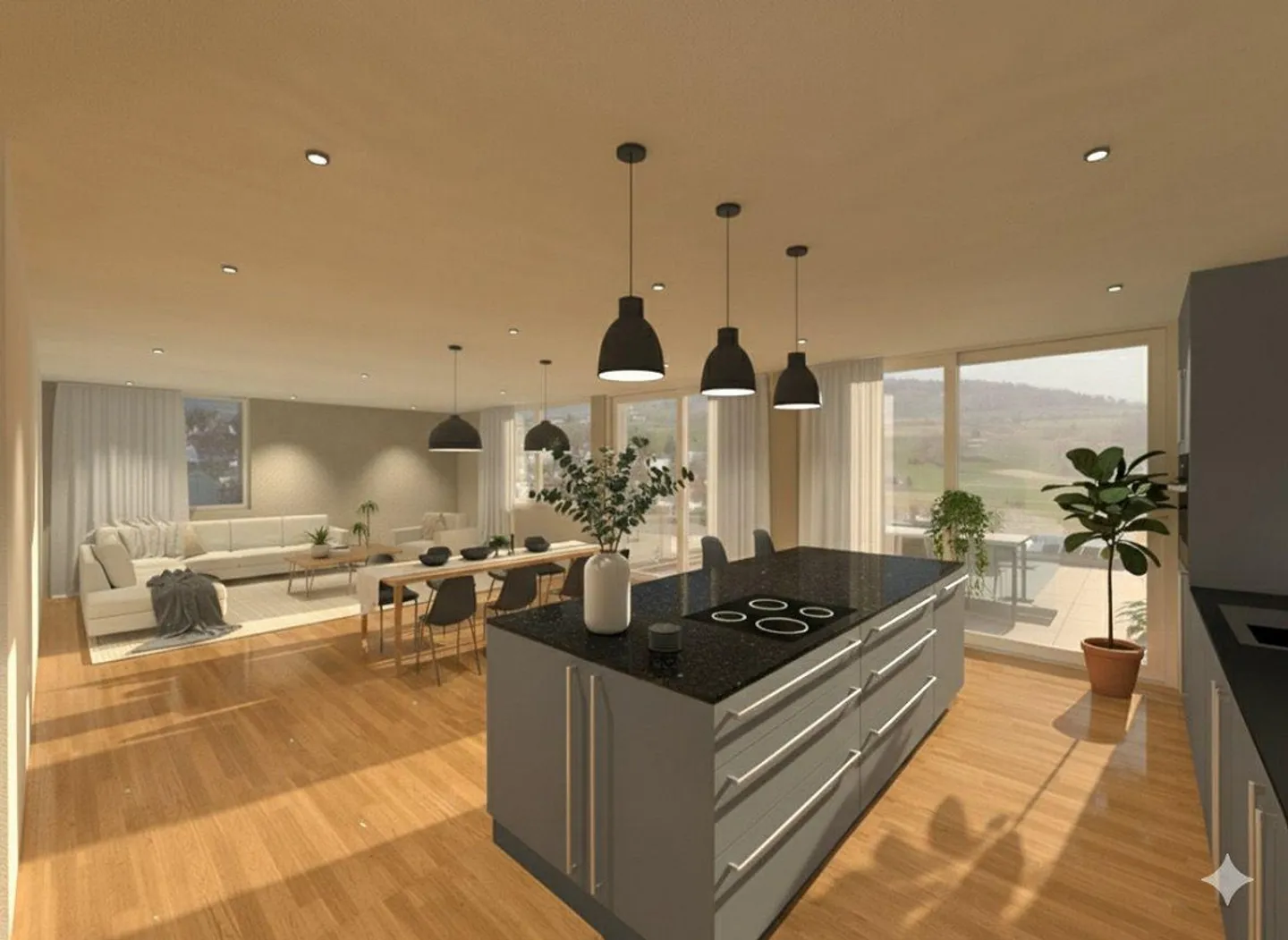 Modern 5.5-room terrace house, new construction (last of 6 residential units) - Photo 4 of 9