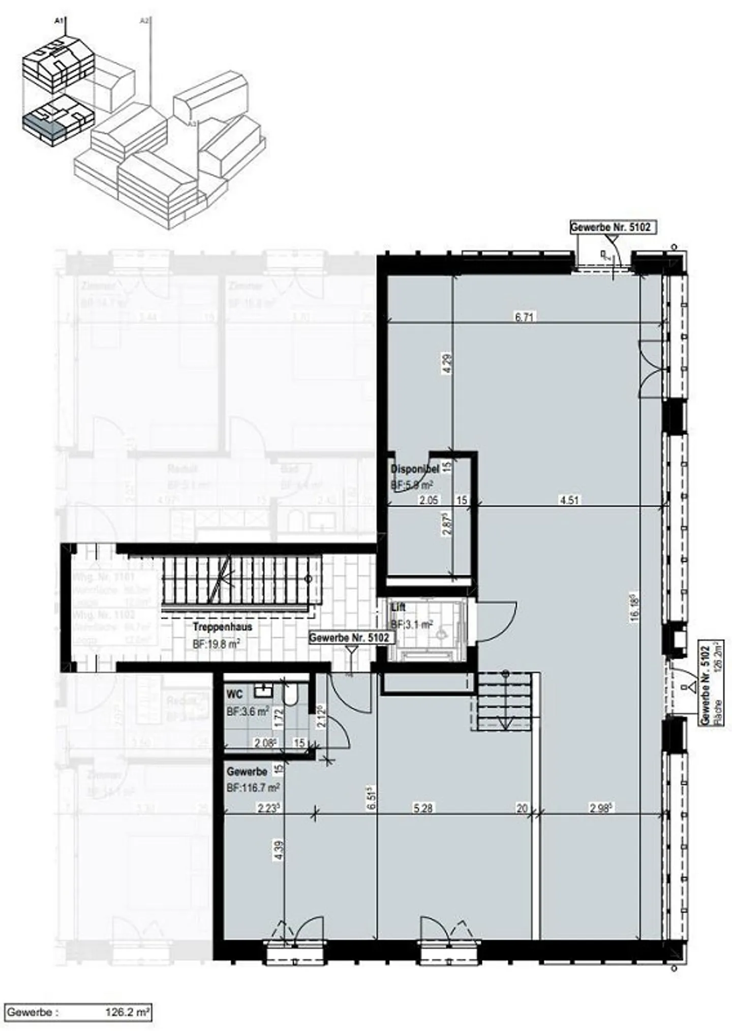 FIRST USE - Attractive commercial spaces between 85 and 126 m2 - Photo 7 of 9
