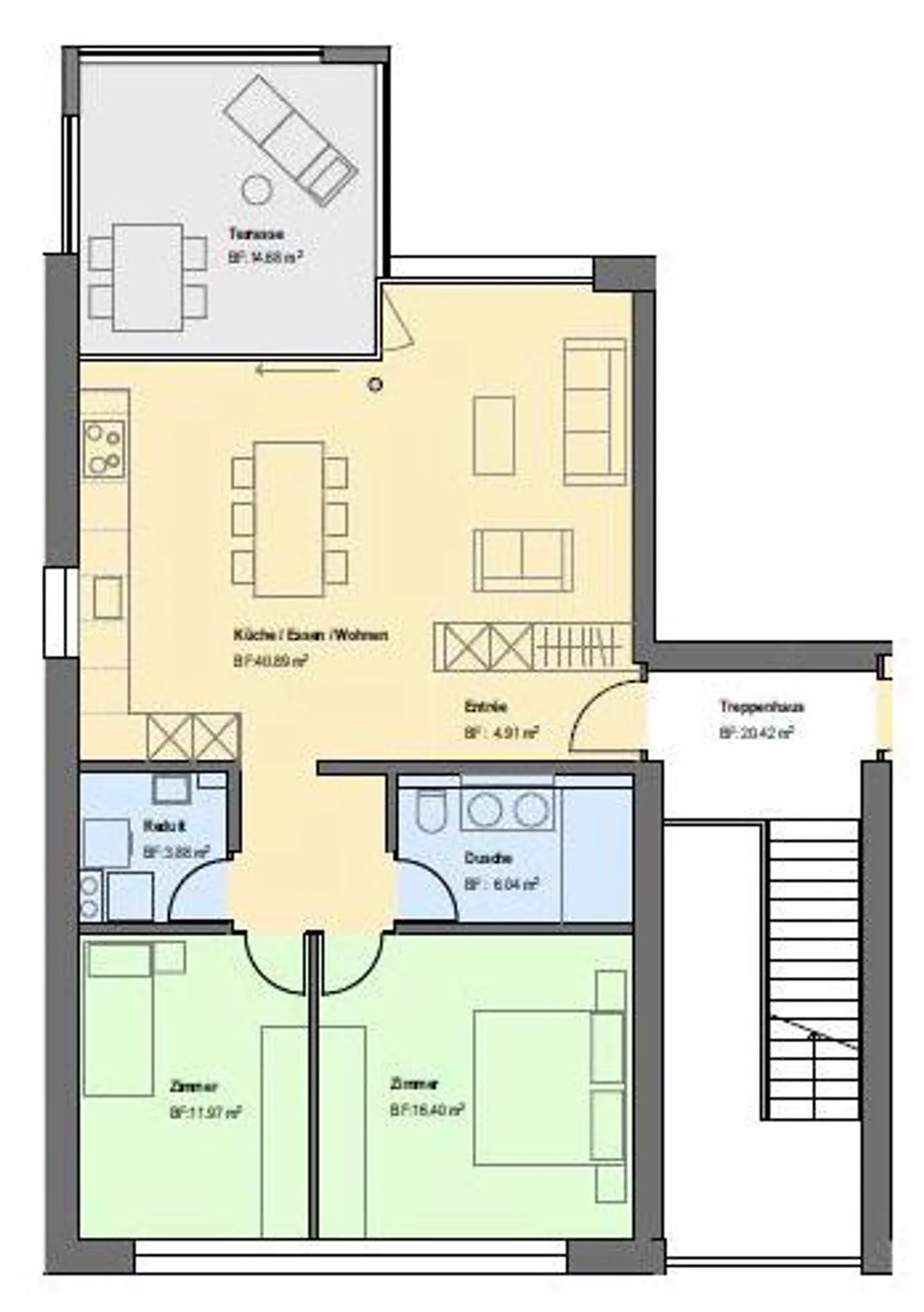 Vivre dans le vert : Appartement moderne de 3,5 pièces à Bettwil - Photo 9 sur 9