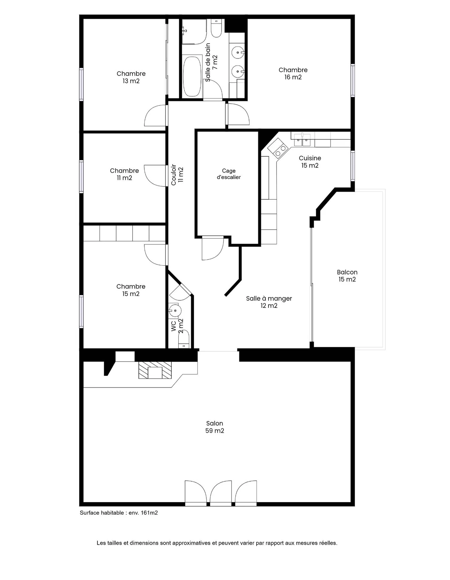 Penthouse avec 5,5 pièces, hauteur sous plafond élevée et jardin - Photo 12 sur 13