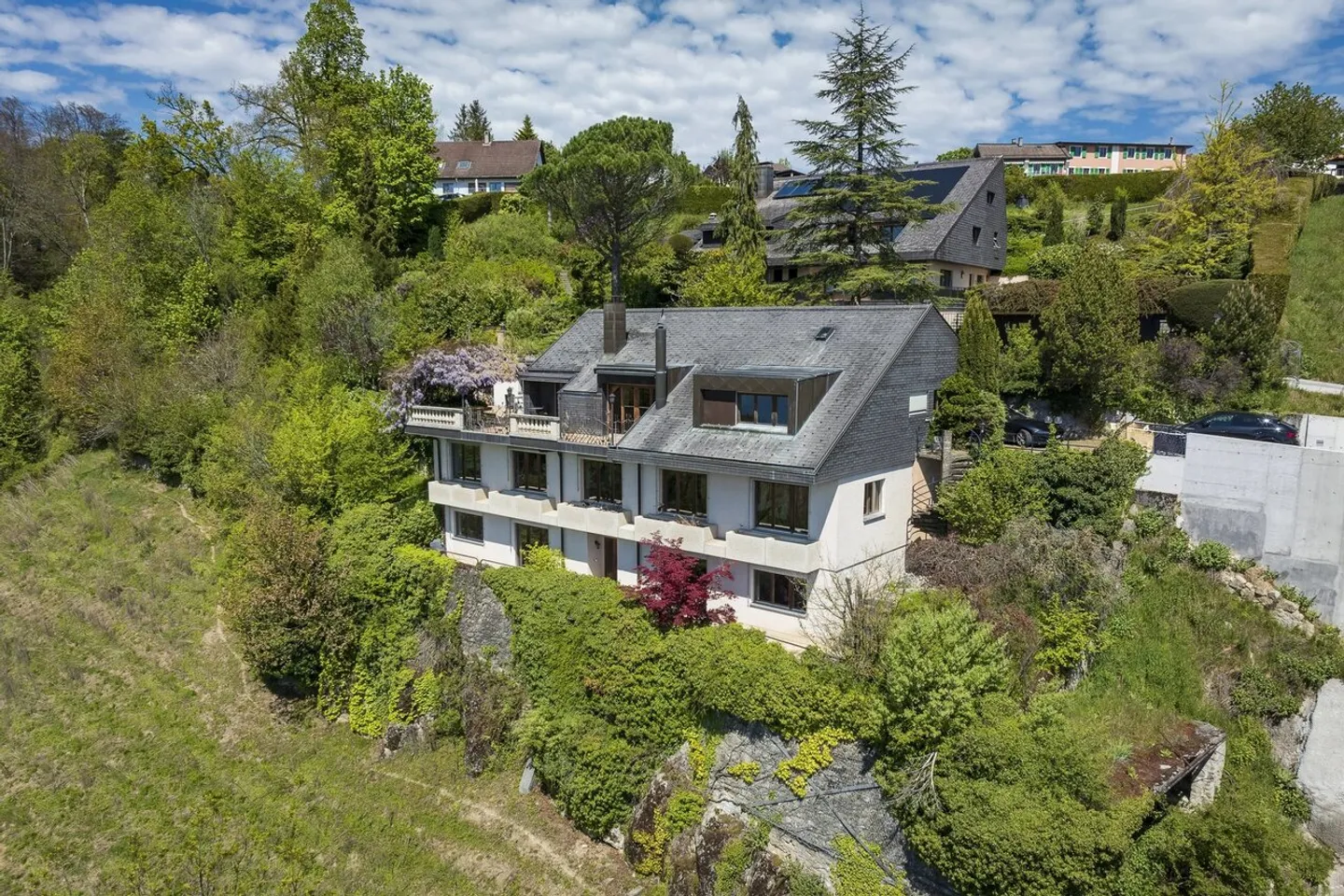 Außergewöhnliches Anwesen mit atemberaubendem Blick auf den Genfersee und den Lavaux, ohne vis-à-vis - Foto 1 von 13