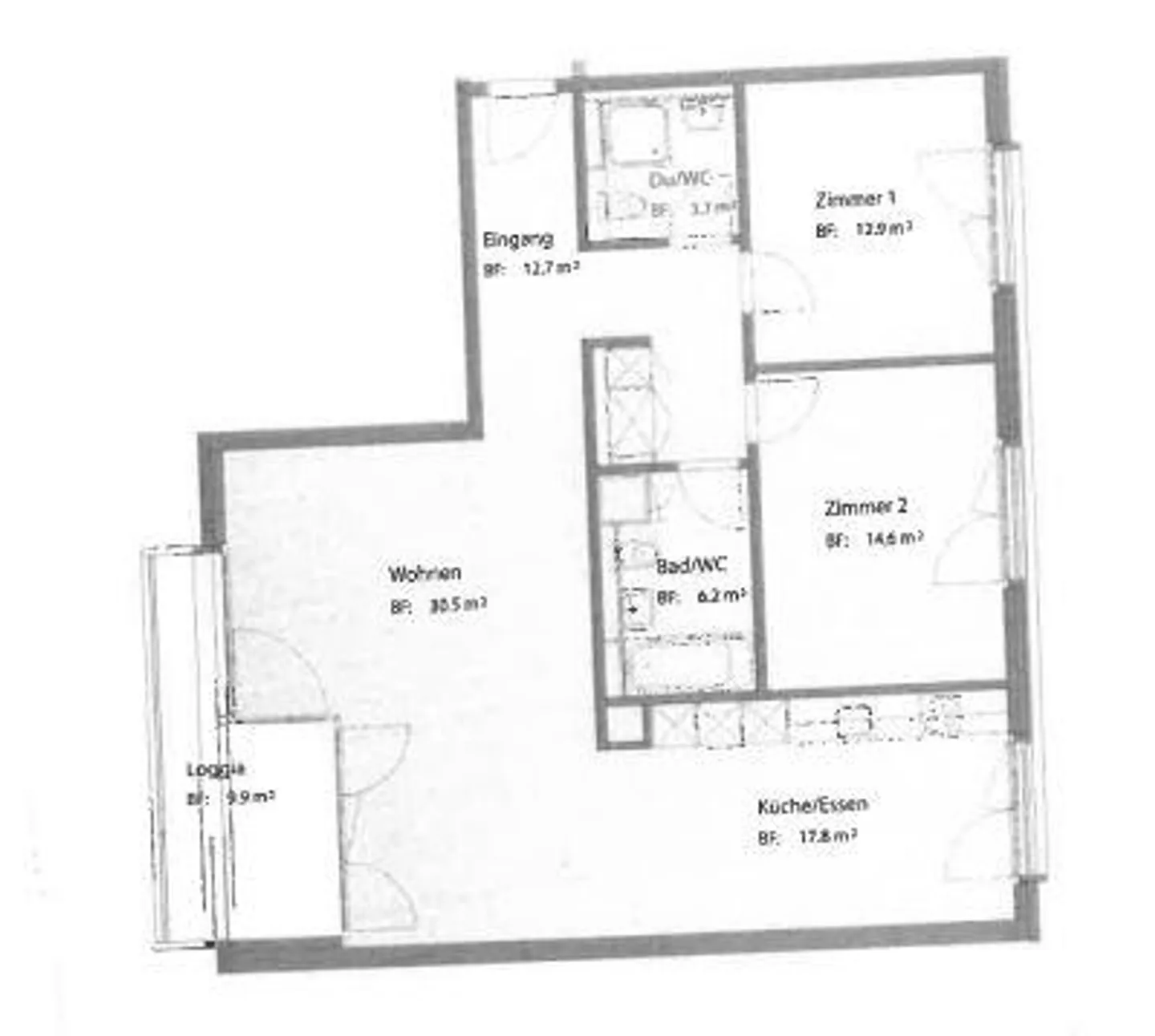 3.5-room apartment on the 2nd floor for rent in 8048 Zurich - Photo 9 of 9