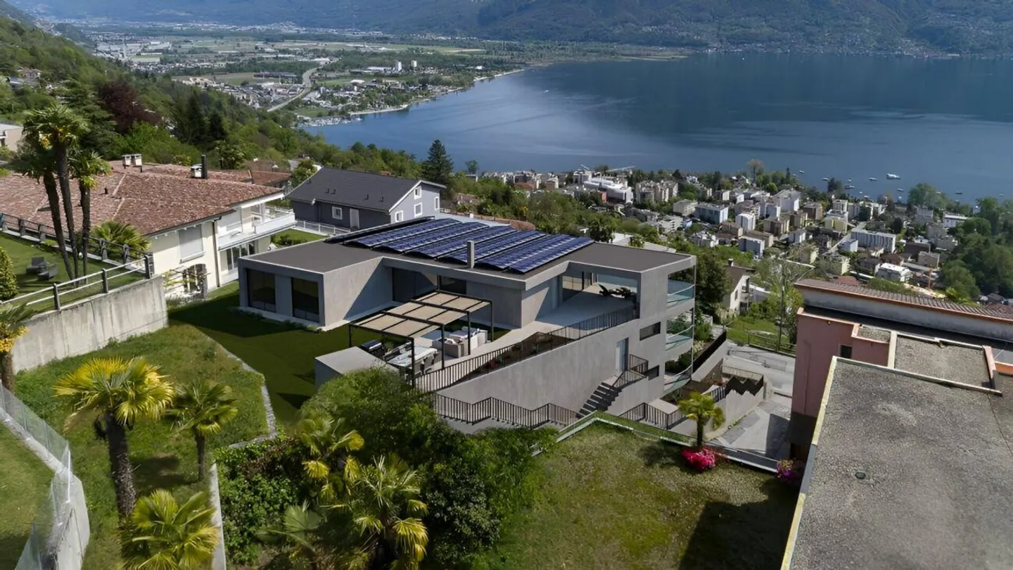 Moderno ed esclusivo attico di 4.5 locali con spettacolare vista lago, giardino e piscina privata - Foto 5 di 10