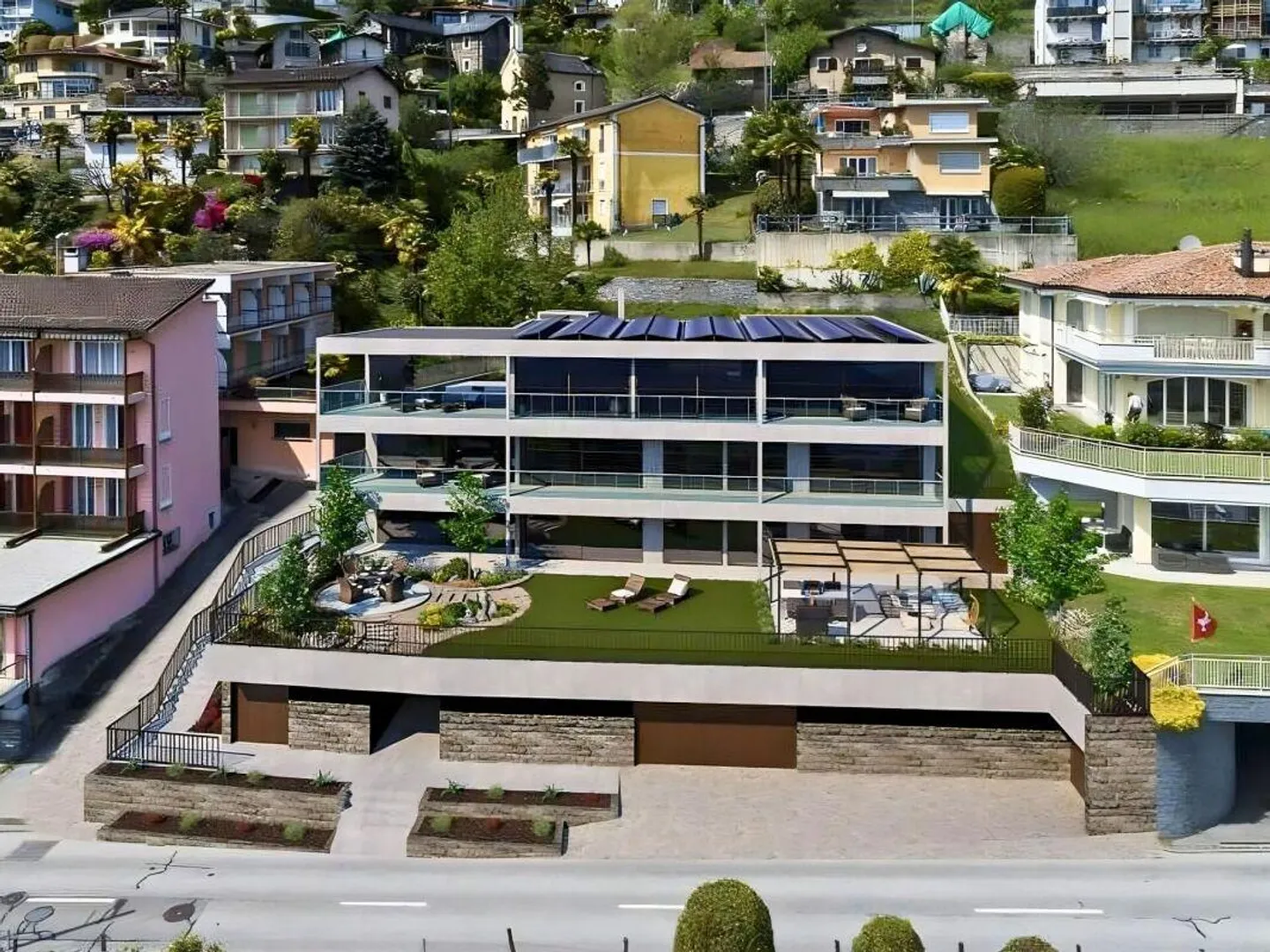 Moderno ed esclusivo attico di 4.5 locali con spettacolare vista lago, giardino e piscina privata - Foto 9 di 10