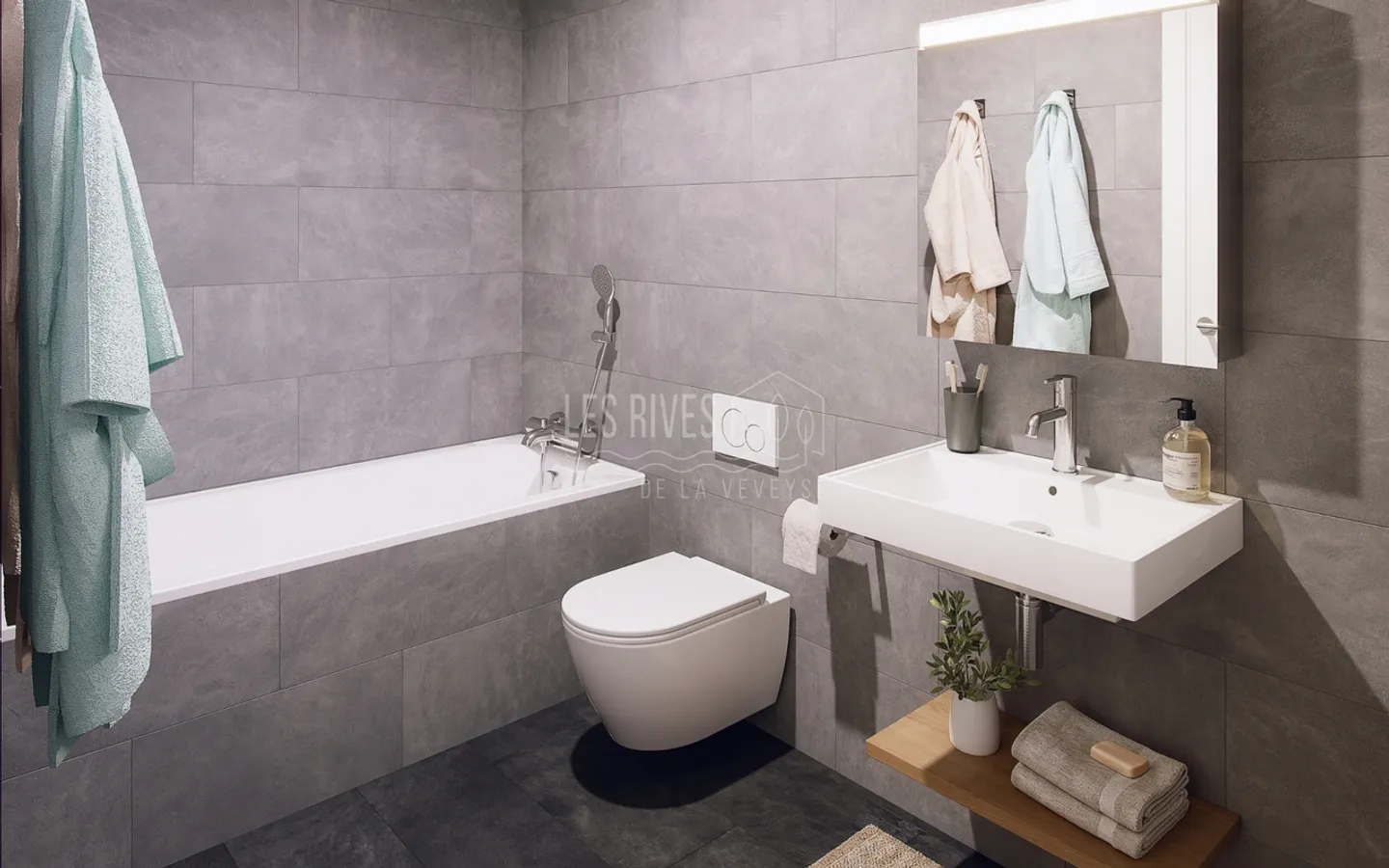 Neue 4.5-Zimmer-Wohnung mit Balkon - Les Rives de la Veveyse - Photo 4 sur 12