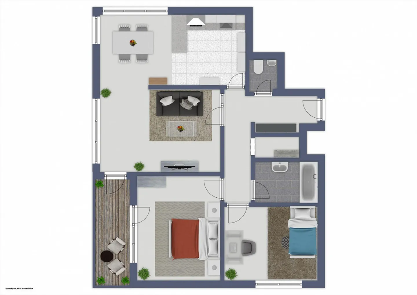 Bright 3.5 Room Apartment with Balcony and Garage Space, Close to Public Transport - Photo 7 of 7