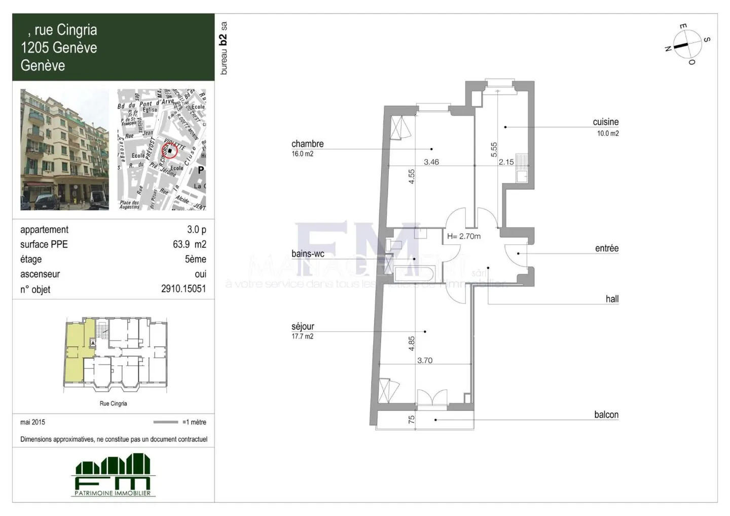 3-room apartment - Photo 3 of 3