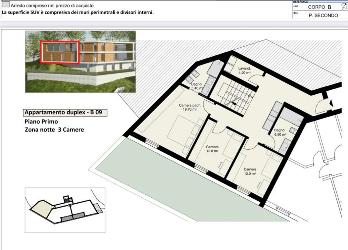 Magnifique duplex en attique avec 4,5 pièces et jardin - Photo 12 sur 13
