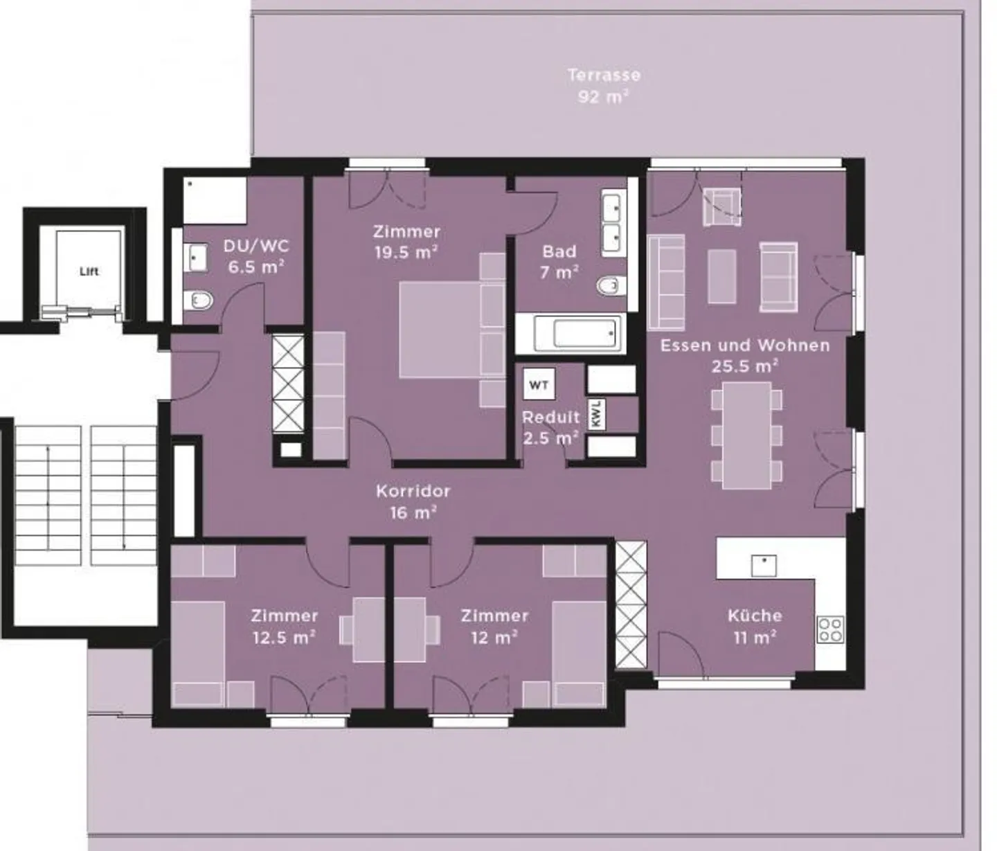Modernes Apartment mit Terrasse - Foto 11 von 11
