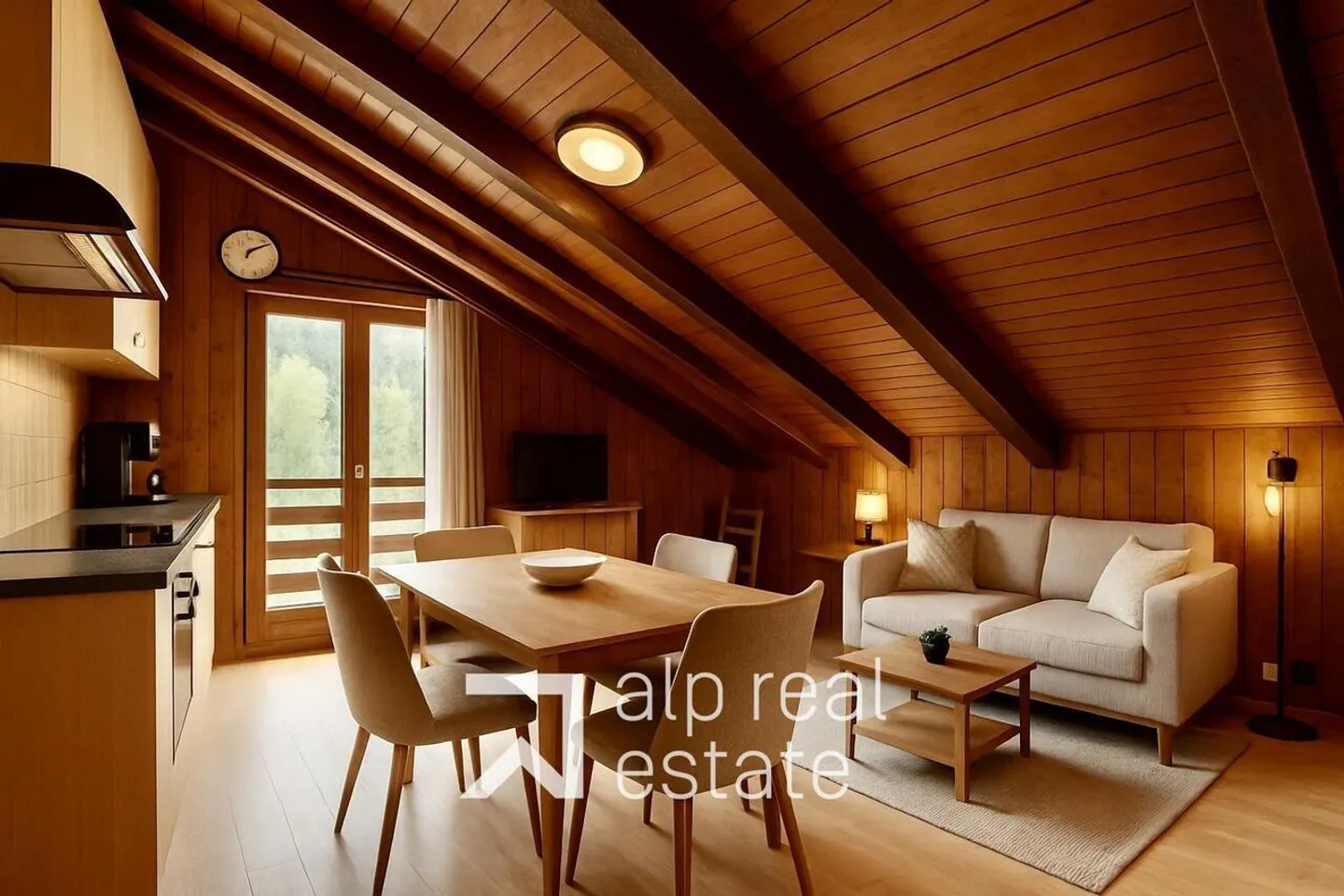 Appartement mansardé et traversant au centre du village - Photo 1 sur 10