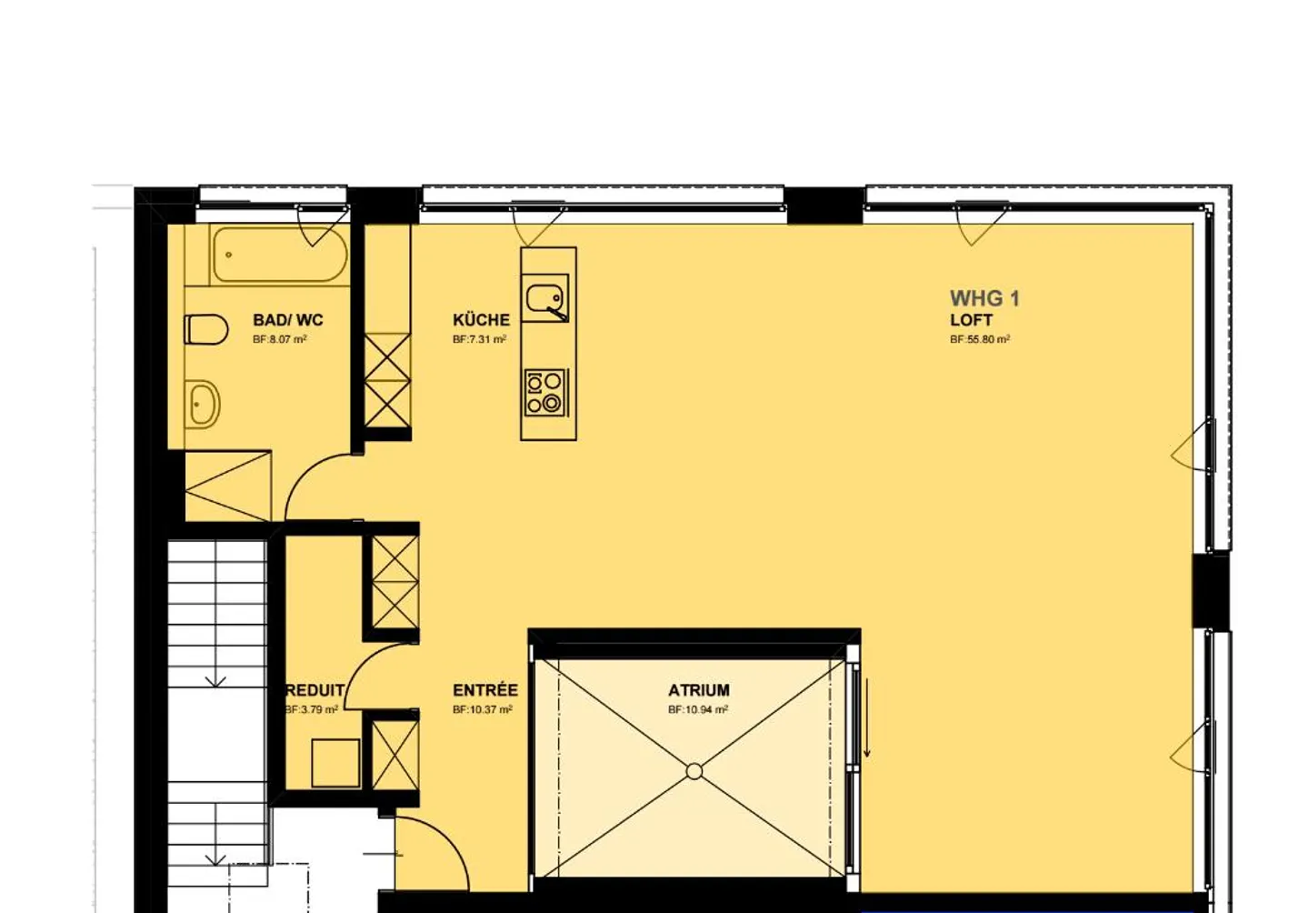 Appartement loft spacieux idéalement situé - Photo 8 sur 8