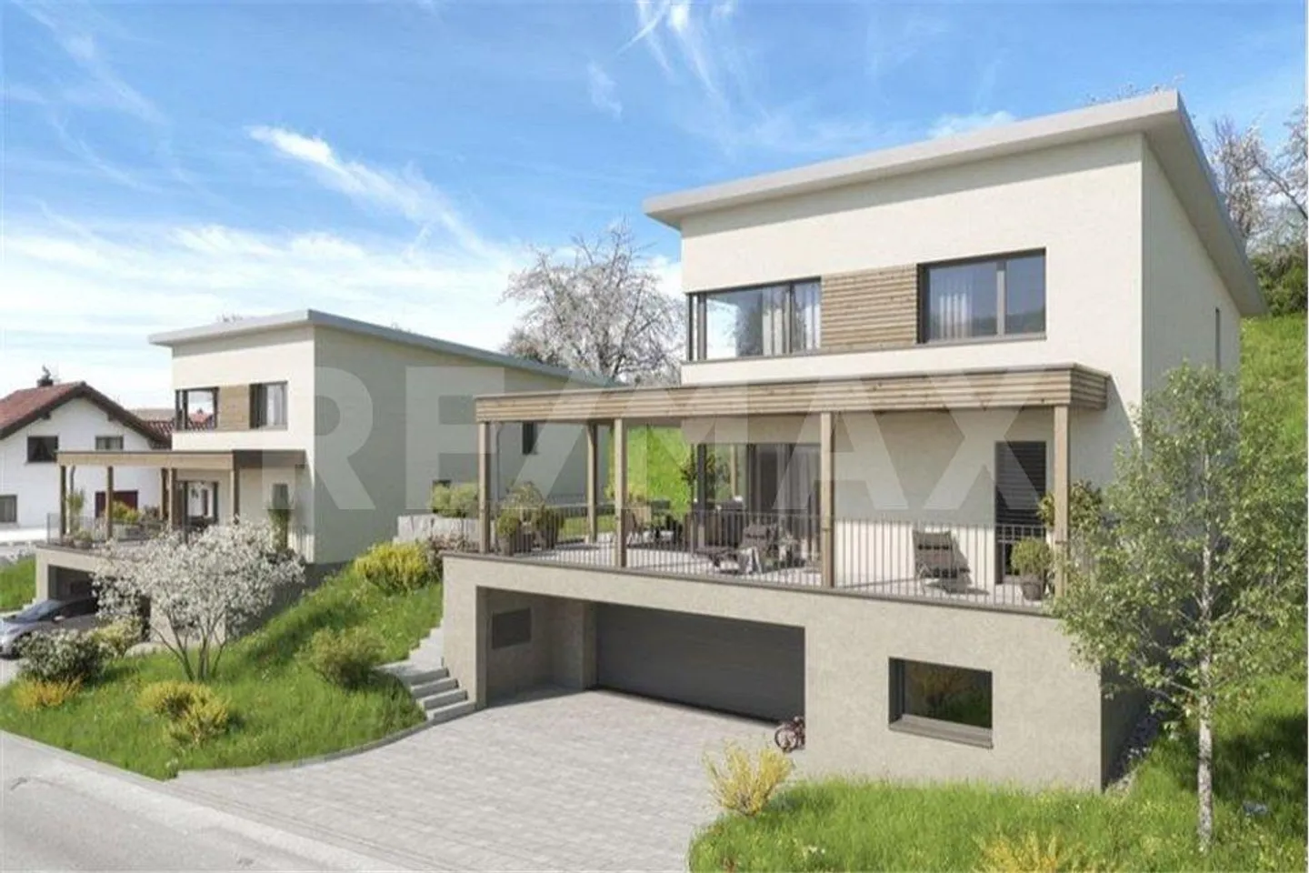 Nouveau projet de construction : maison individuelle de 5,5 pièces sur le versant ensoleillé avec vue sur les Alpes - Photo 1 sur 9