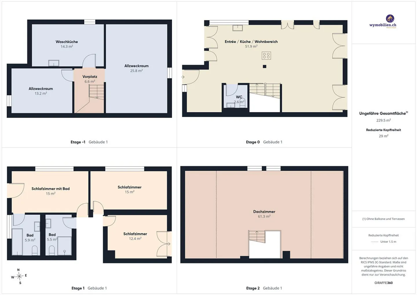Plenty of Space on All Levels – 5.5-Room House with a View of the Green - Photo 7 of 7