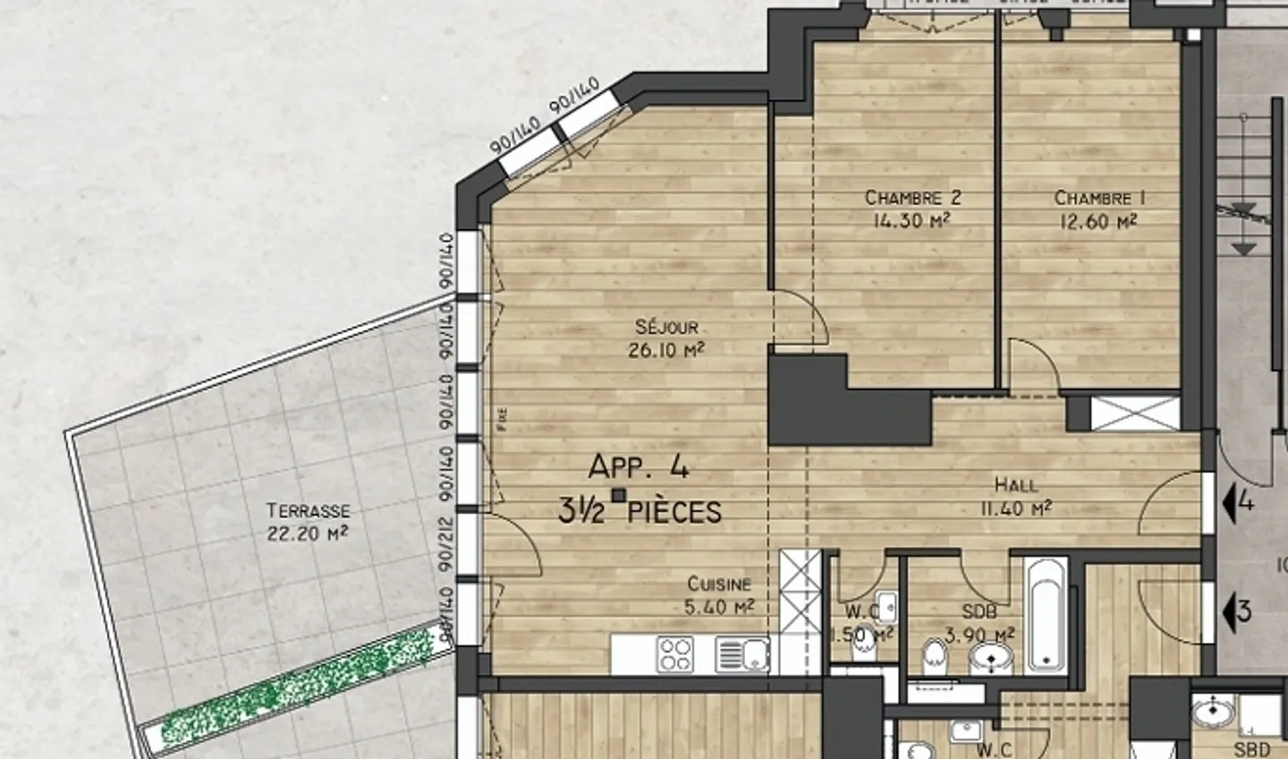 25 13 PPE Soleil - Lot O - Chesières - Foto 8 di 9