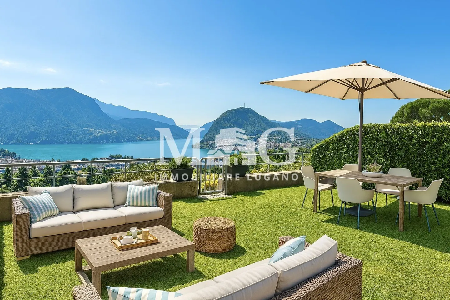 Lugano : Villa avec jardin privé et vue imprenable sur le lac - Photo 1 sur 17
