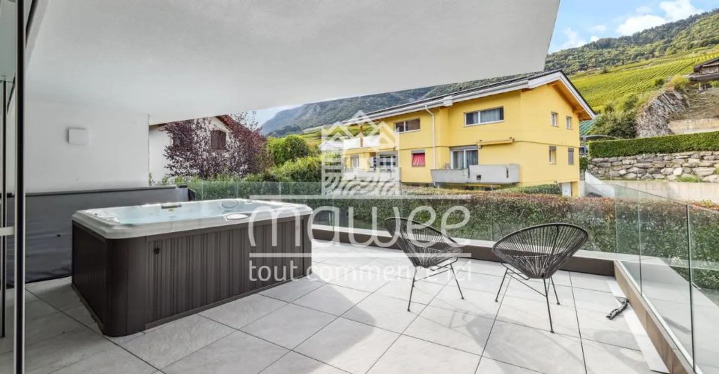 Élégance, confort et terrasse d'exception au cœur de Leytron ! - Foto 9 di 13