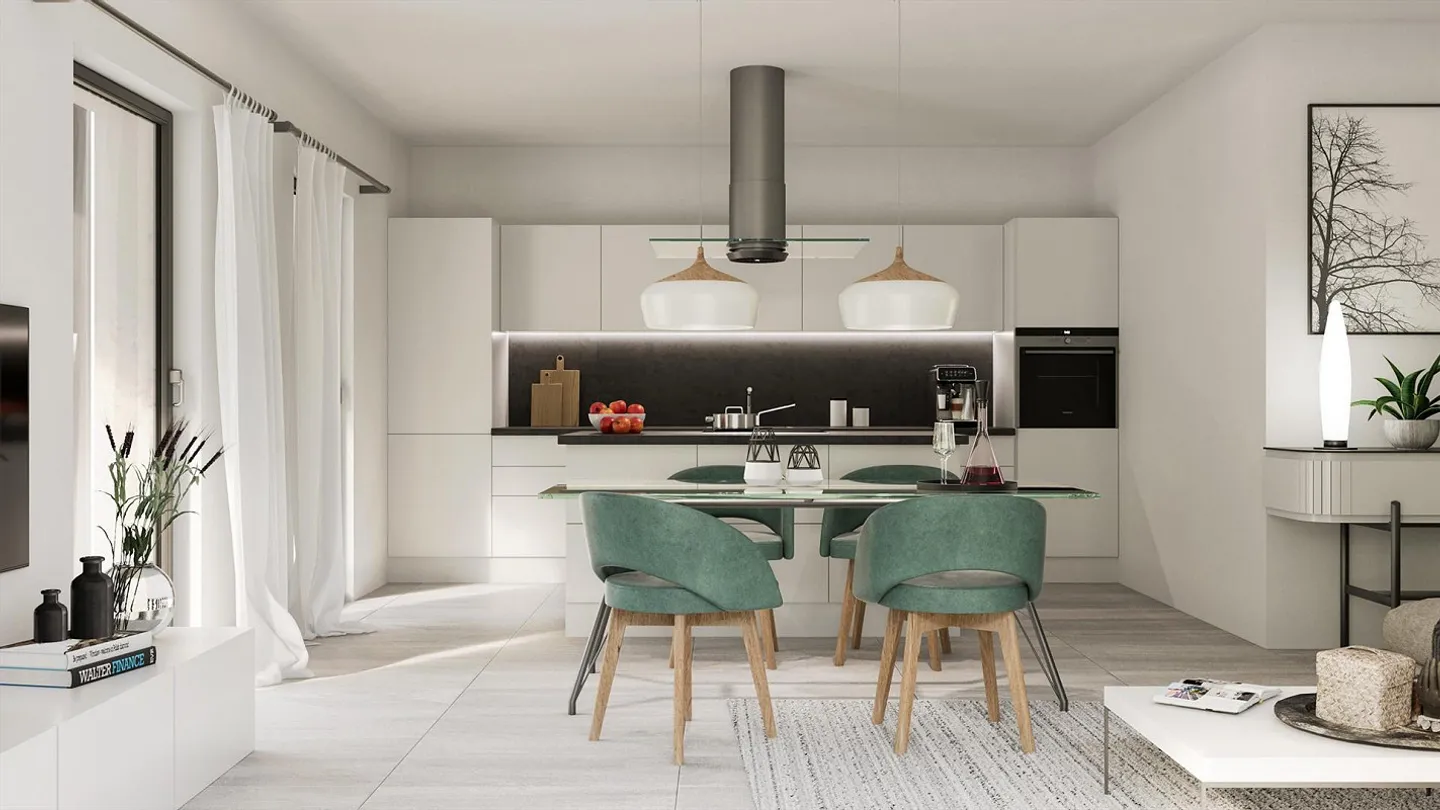 MODERN 3.5 ZIMMER LETZTE ETAGE MIT DACH TERRASSE IN VACALLO - Foto 2 von 7