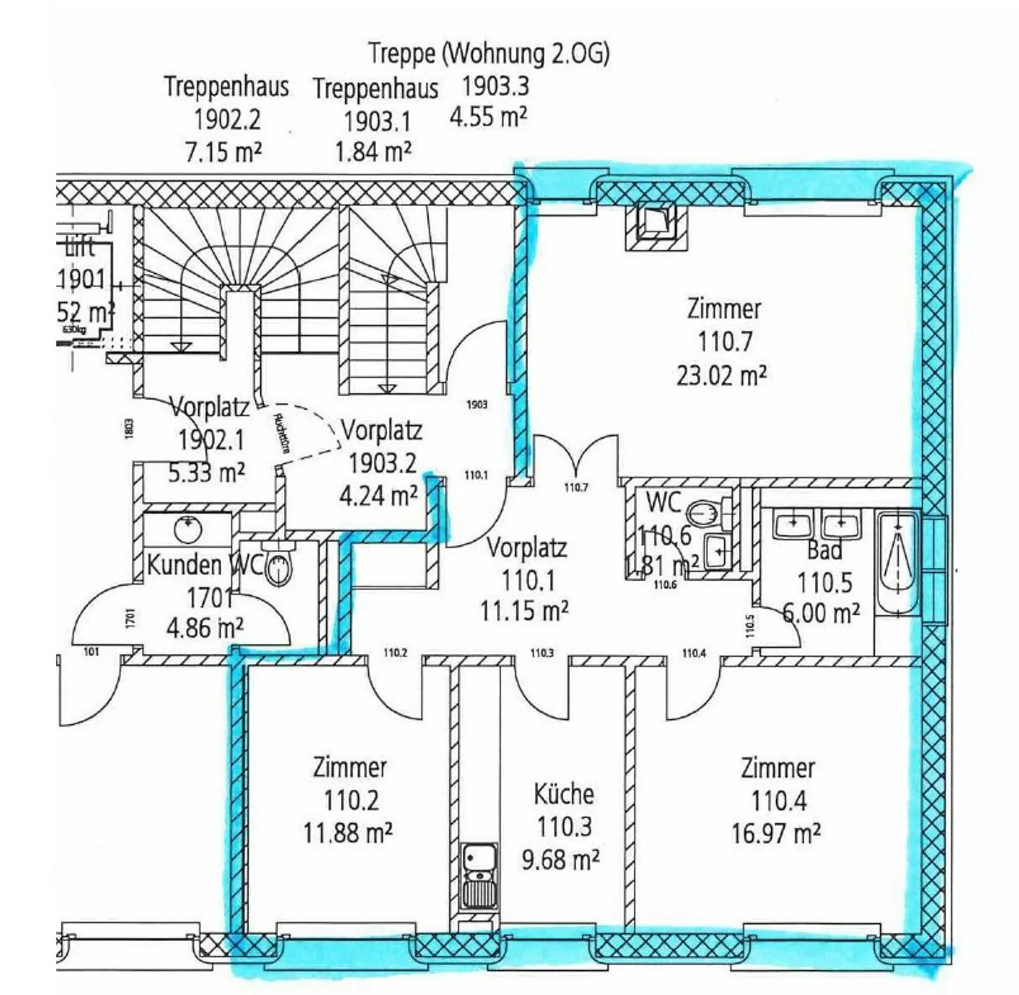 Geräumige WG-Wohnung in Neubad - Foto 9 von 9