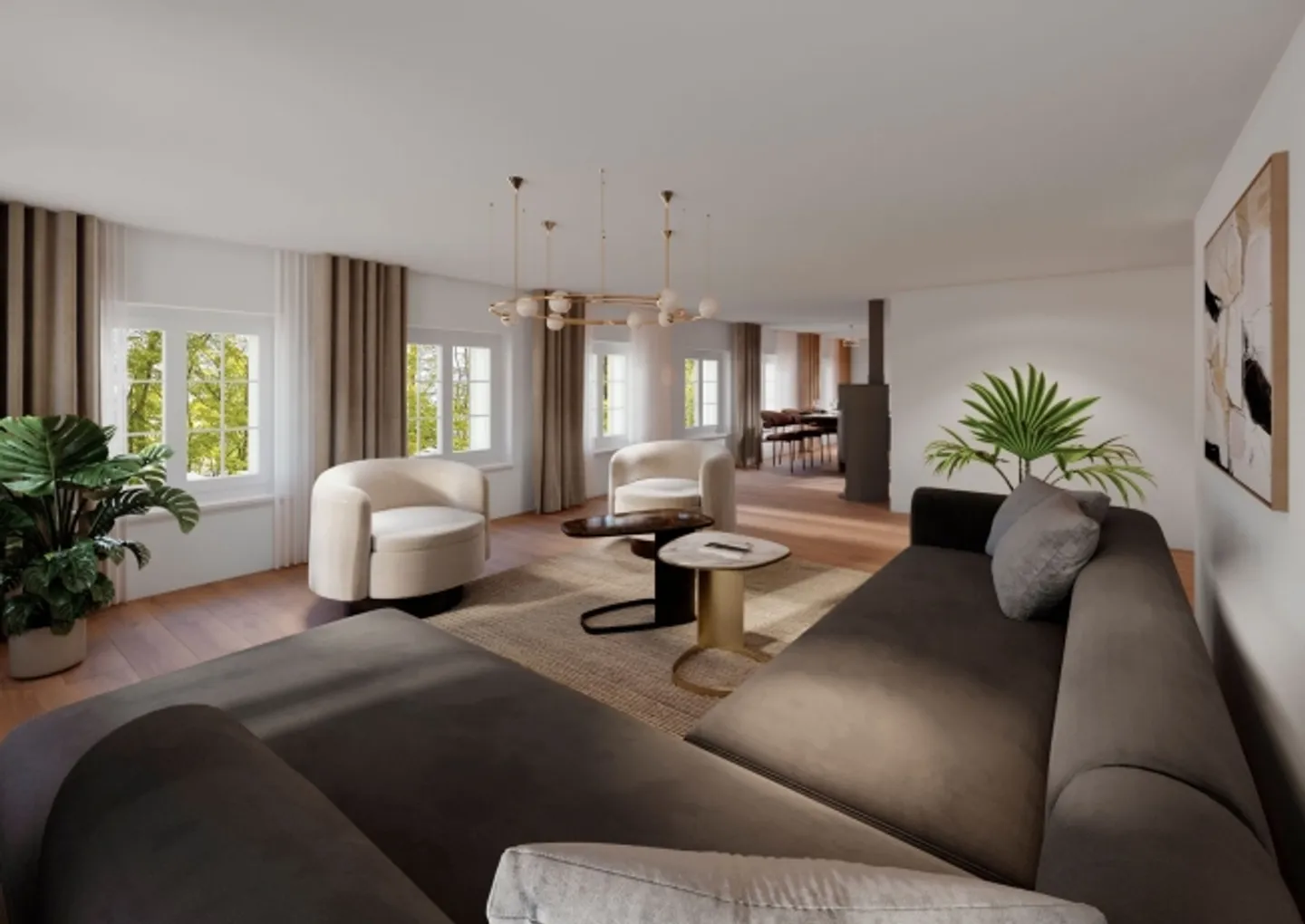 4.5-room apartment with loggia near the train station in Krummenau - Photo 3 of 6