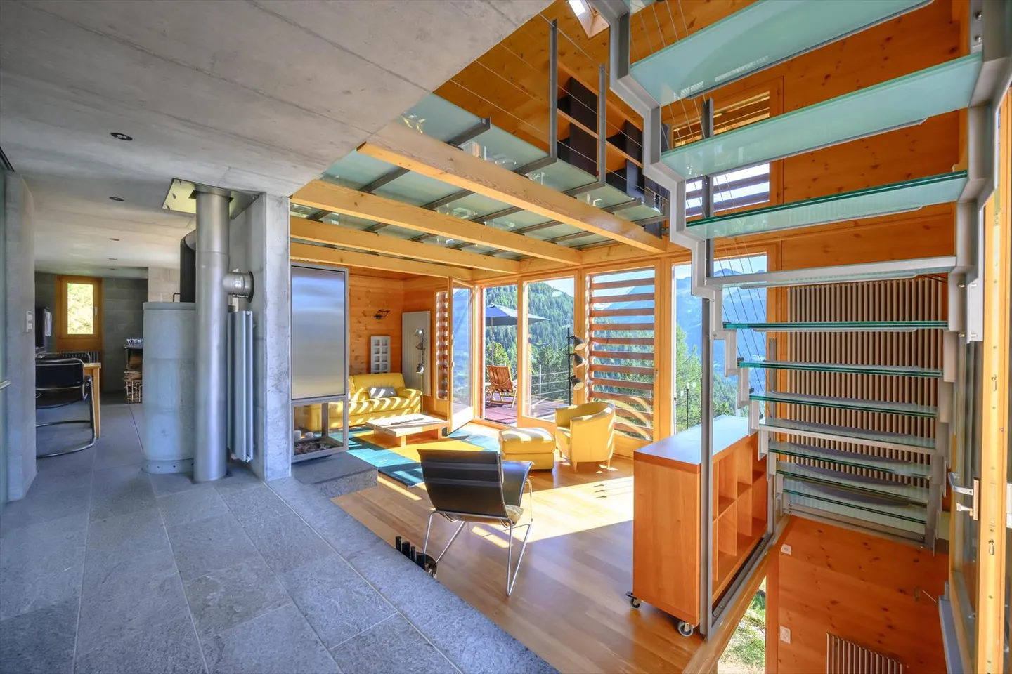 Chalet di architetto in stile contemporaneo, concetto originale, tutto in trasparenza - Foto 5 di 24