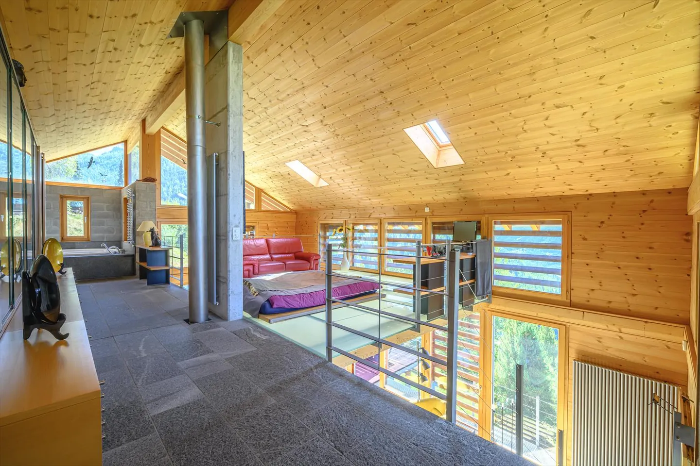 Chalet di architetto in stile contemporaneo, concetto originale, tutto in trasparenza - Foto 20 di 24