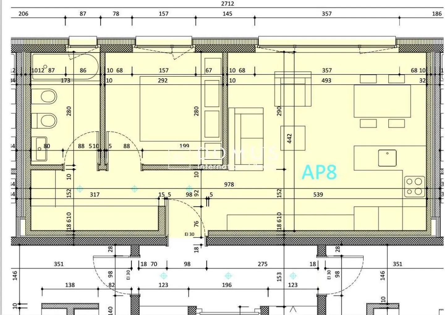 2,5-Zimmer-Wohnung auch Büro oder Einkommen - Foto 7 von 8