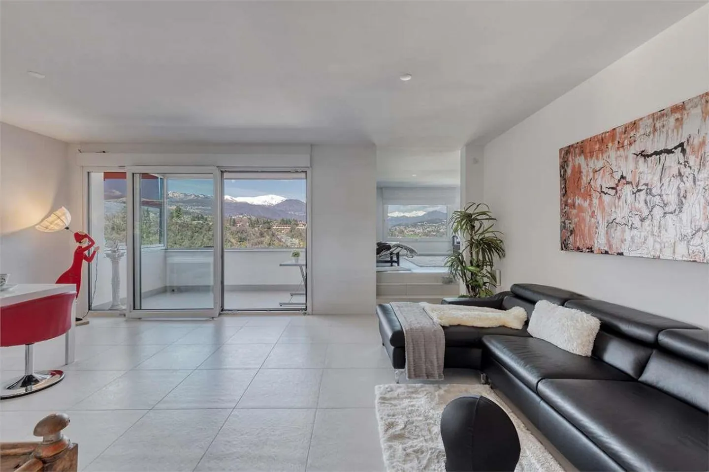 Penthouse lumineux avec 4 chambres et vue sur le lac à Paradiso - Photo 6 sur 12