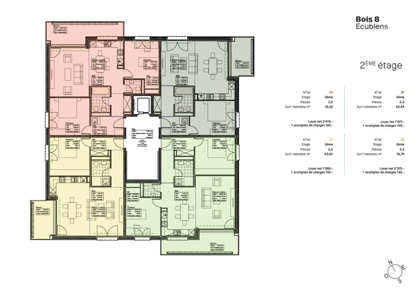New 2.5-room apartments for rent in Ecublens - Photo 8 of 12