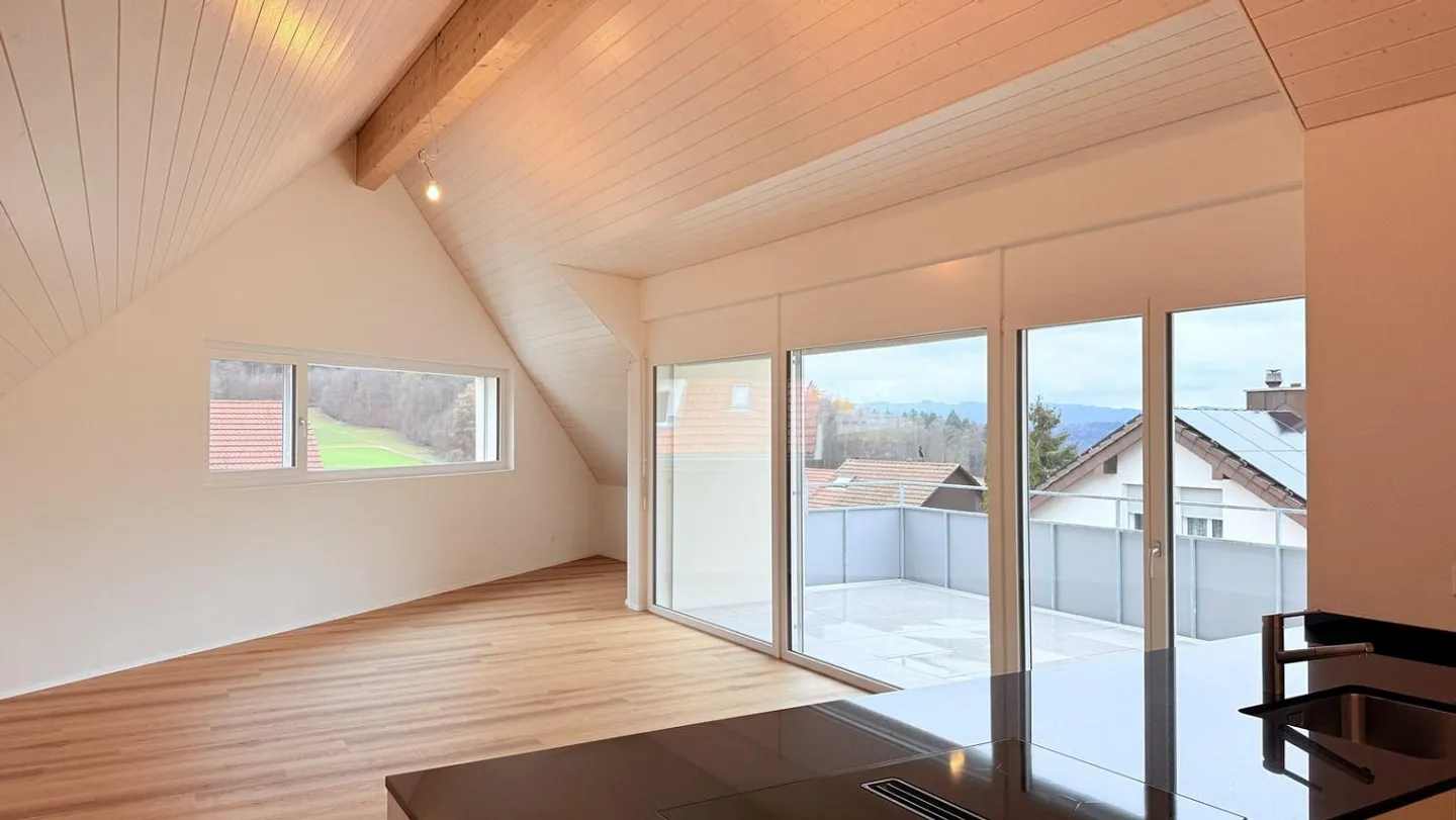 Première location – Appartement en attique moderne de 4,5 pièces avec vue imprenable - Photo 5 sur 13