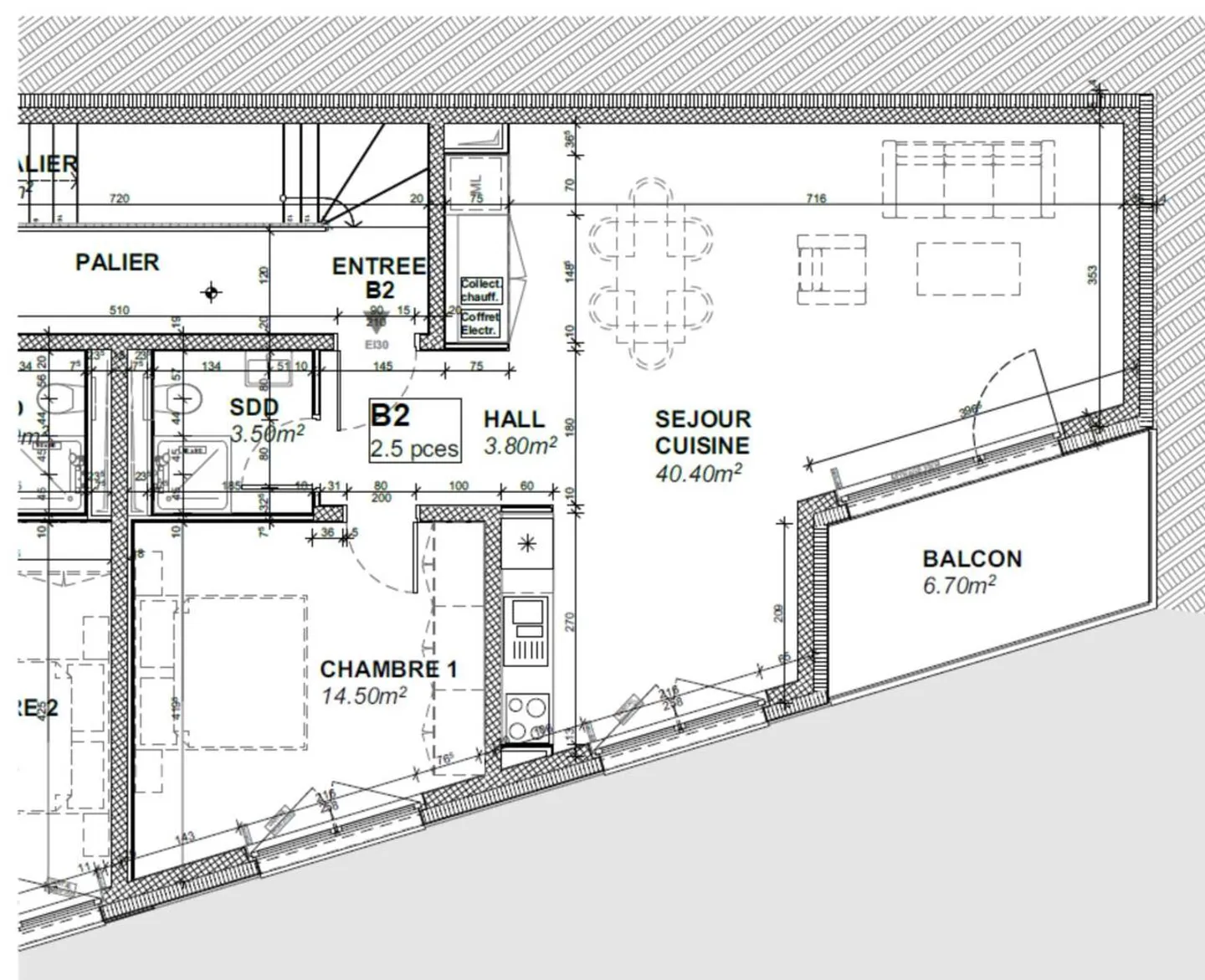 New bright 2.5 rooms facing southeast with balcony - Discover it in immersion - Photo 2 of 6