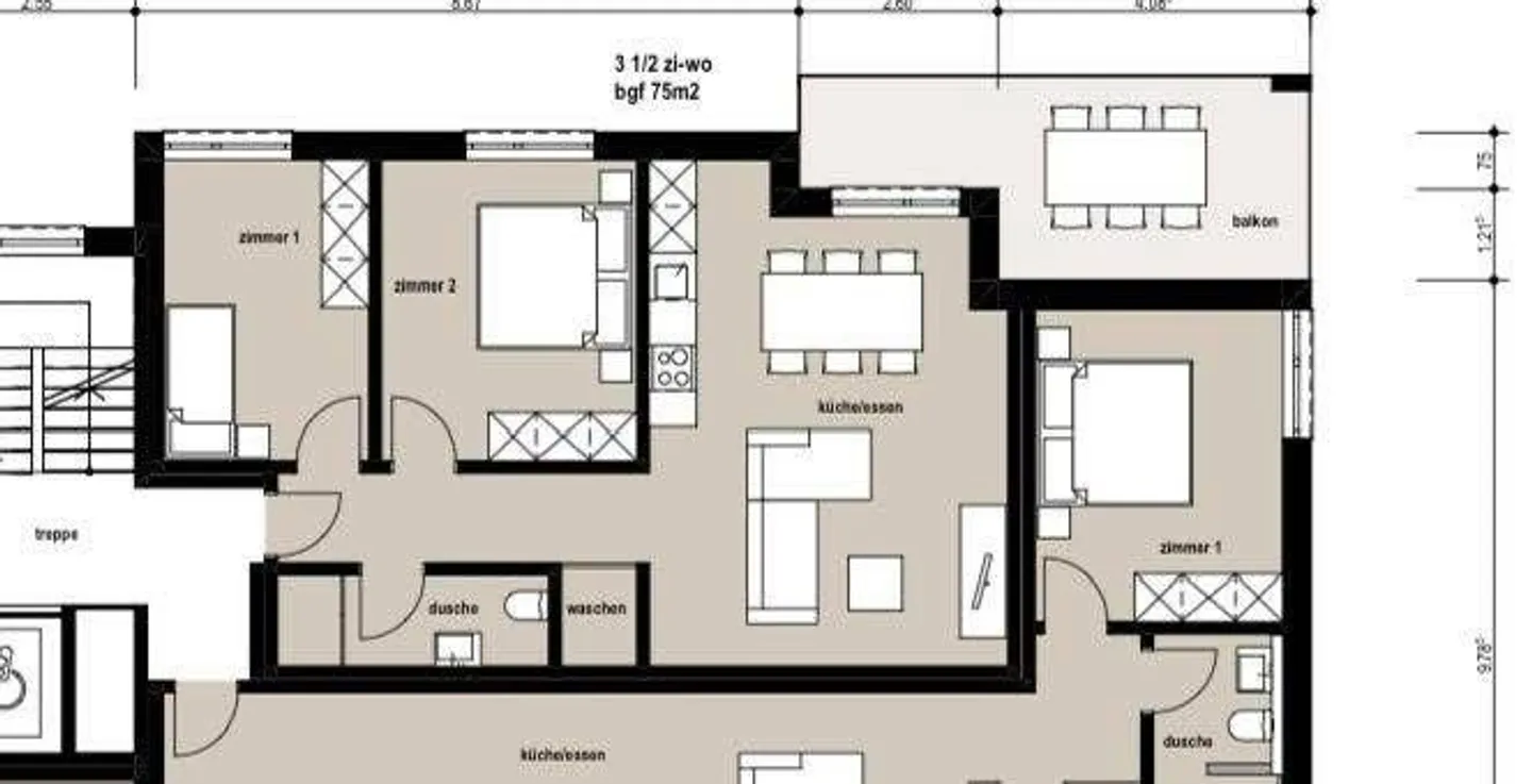 Nuovo appartamento di 3 1/2 stanze - Foto 2 di 2