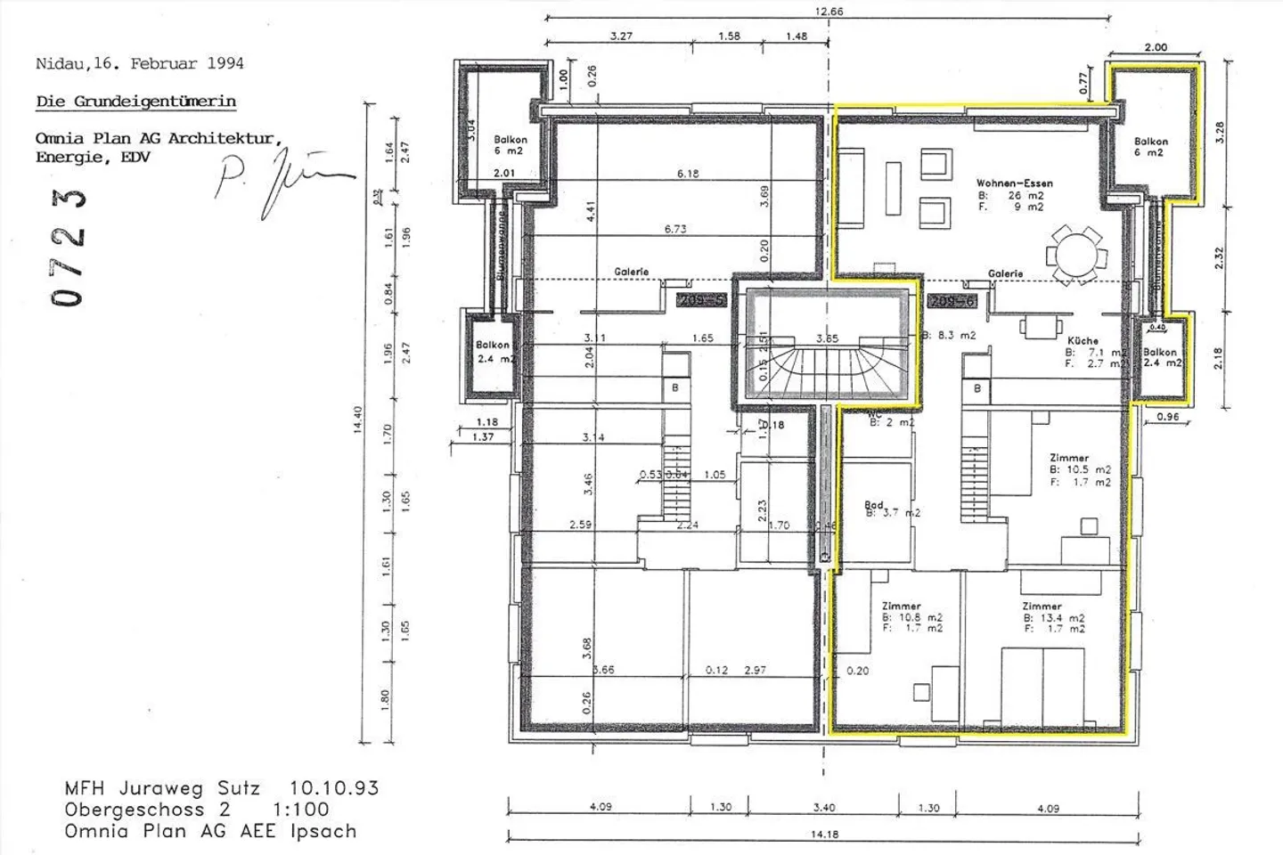 Helle und grosszügige 4.5-Zimmer-Galeriewohnung mit teilweise Seesicht in Sutz - Foto 13 di 13