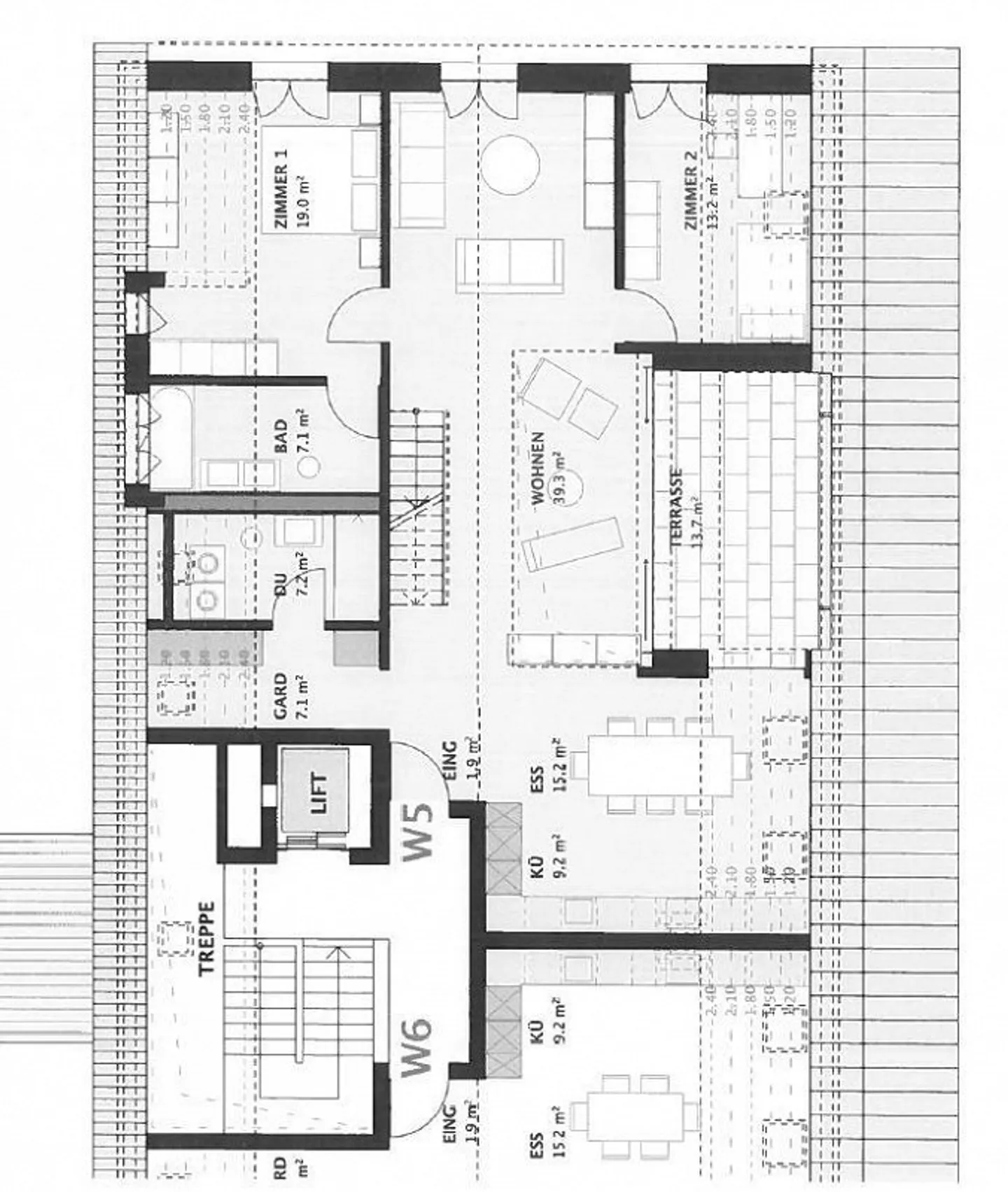 Grosszügige 5.5 Zimmer-Maisonettewohnung in Oberwil b. Nürensdorf - Foto 11 von 13