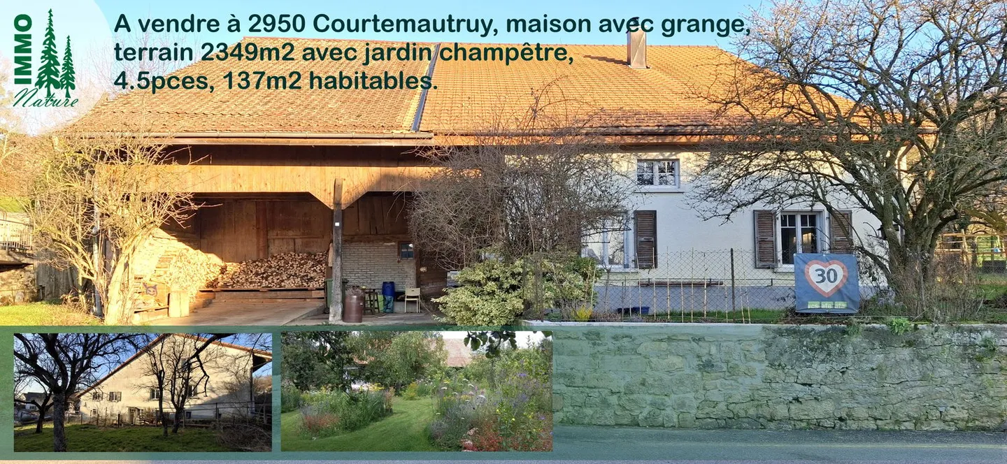Maison avec ancienne grange, grand terrain avec jardin champêtre - Photo 1 of 30