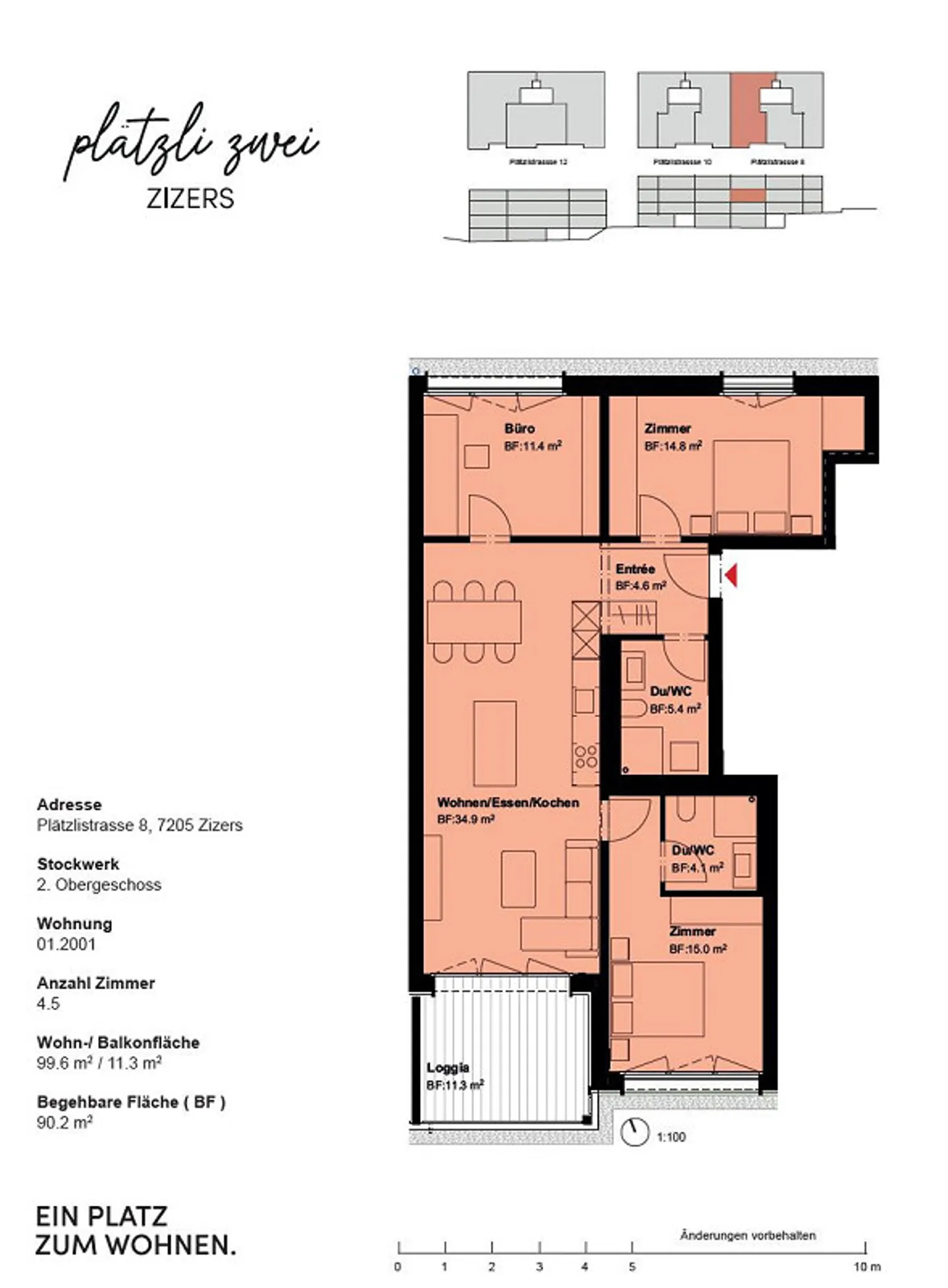 Moderne 4.5-Zimmer-Wohnung in Zizers - Foto 16 von 16