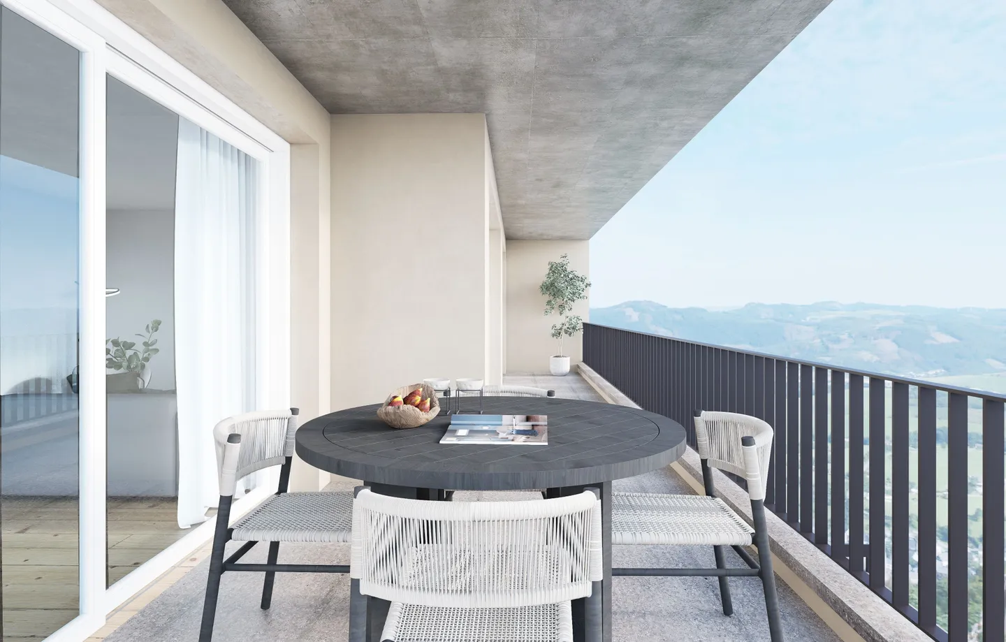 Appartement spacieux de 4,5 pièces dans un emplacement ensoleillé sur la colline - Photo 4 sur 12