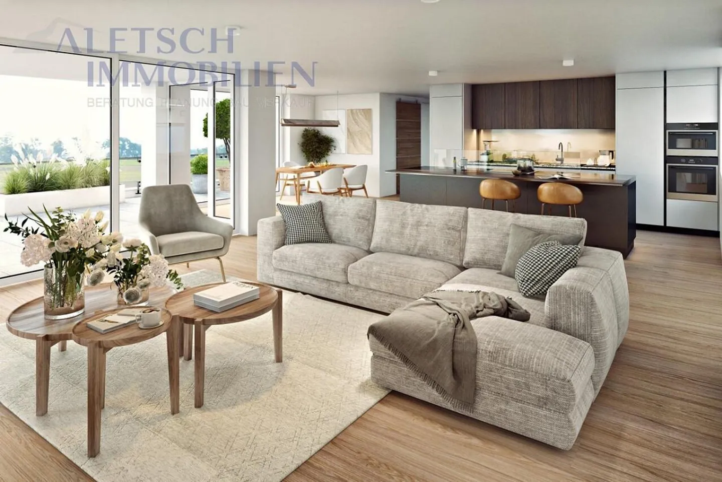 4.5-room apartment with large loggia in Steg - Photo 1 of 6
