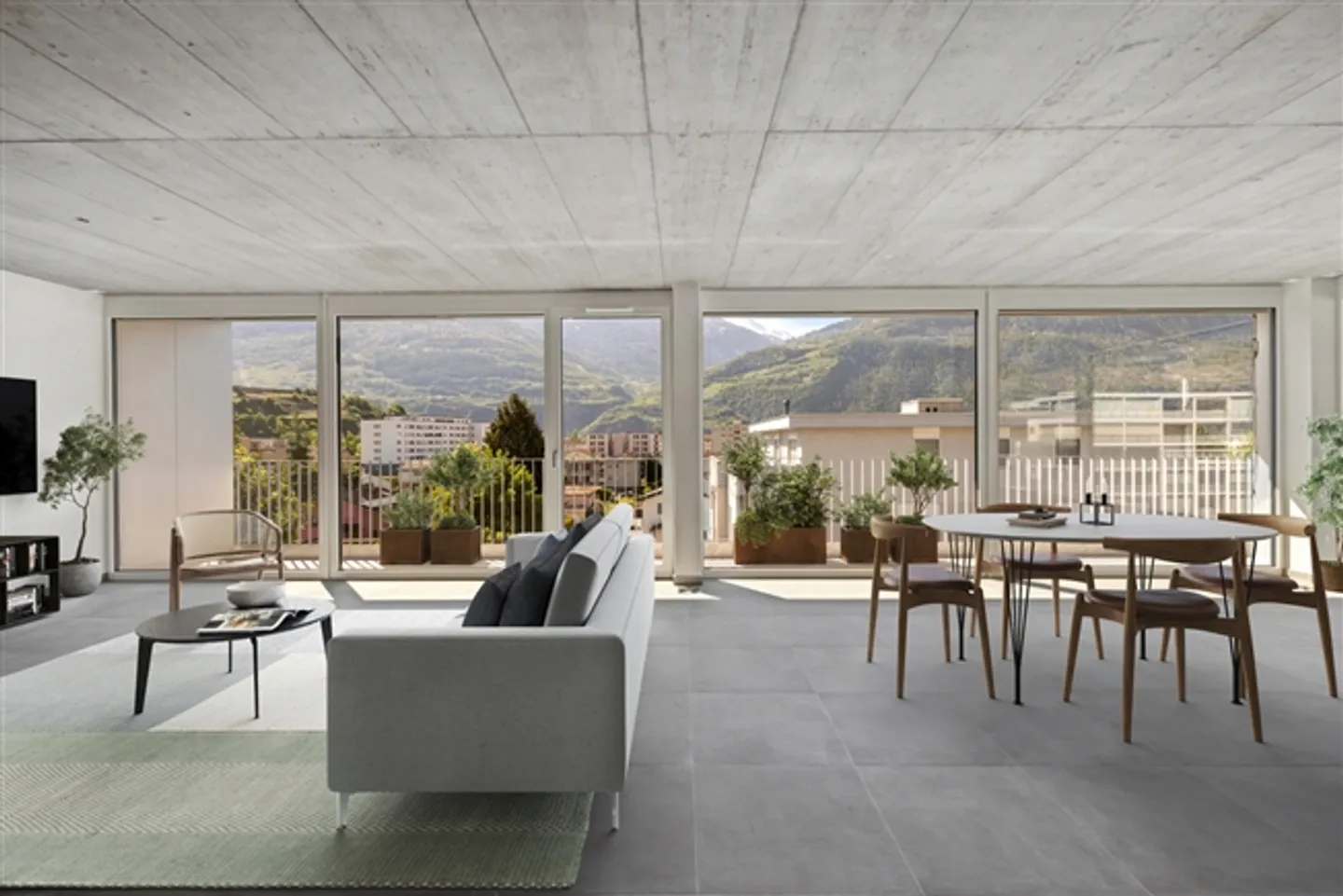 «Le Palladio - Wunderschöne neue Wohnung im Herzen von Conthey» - Foto 1 von 5