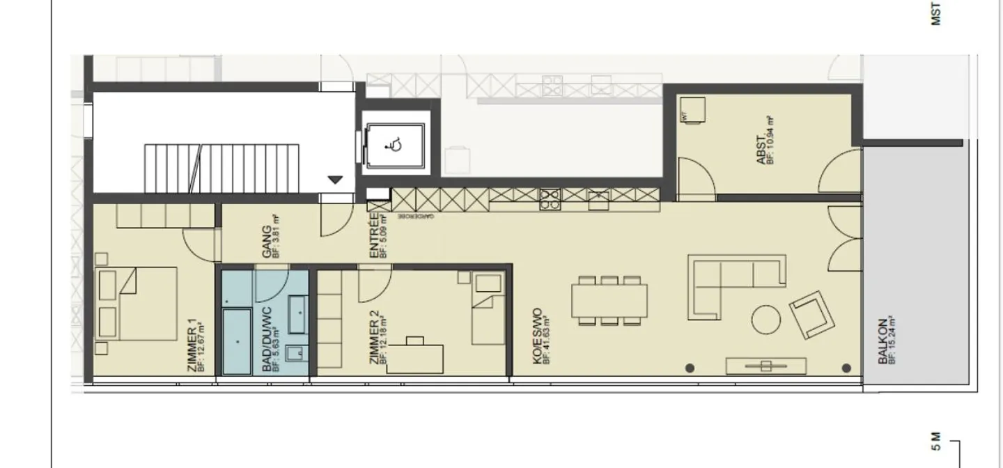 Appartement attrayant de 3,5 pièces avec grand balcon à louer - Photo 5 sur 6