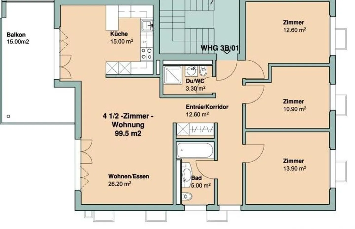 Attractive 4.5-room apartment in Burgdorf - Photo 8 of 8